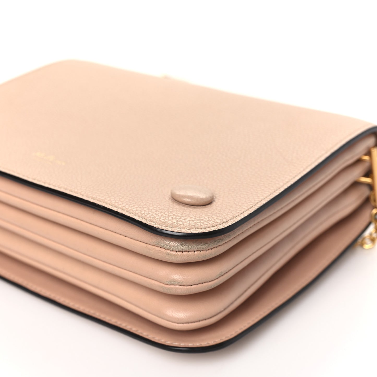 Classic Grain Calfskin Small Clifton Flap Blush