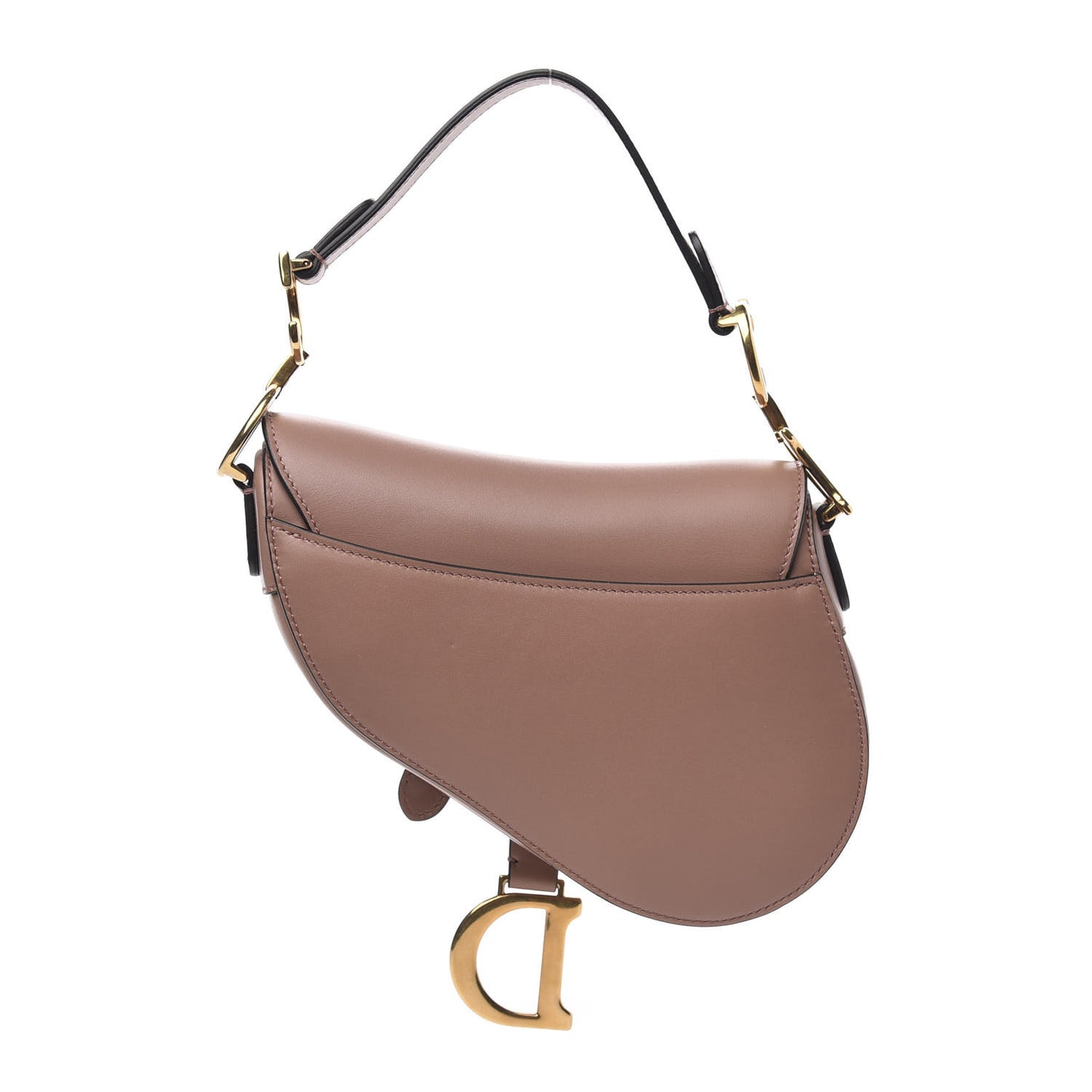 Calfskin Mini Saddle Bag Taupe
