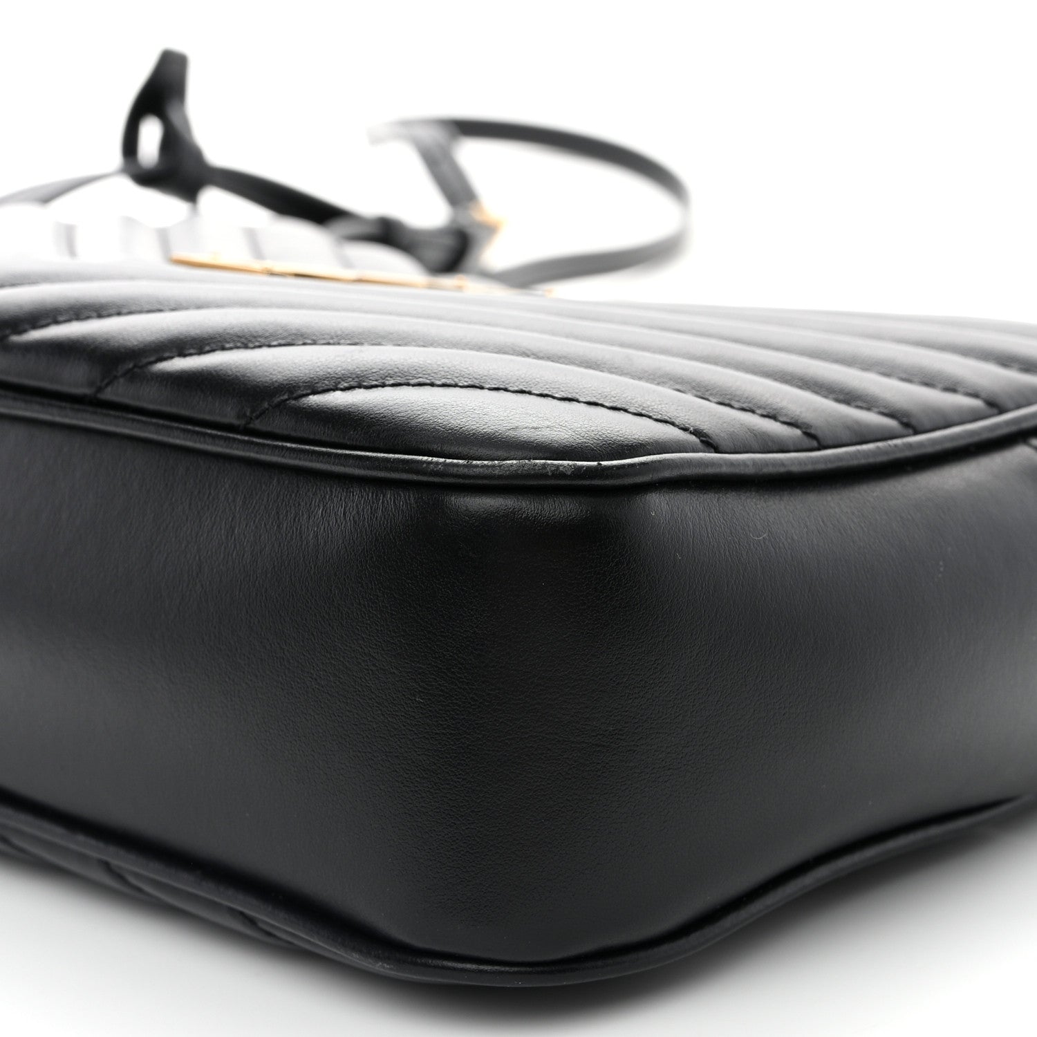 Saint Laurent Calfskin Matelasse Monogram Lou Camera Bag Black 10 of 12