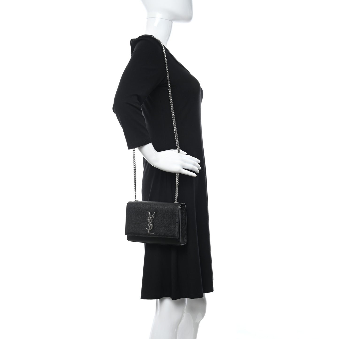 Grain De Poudre Small Monogram Kate Satchel Black