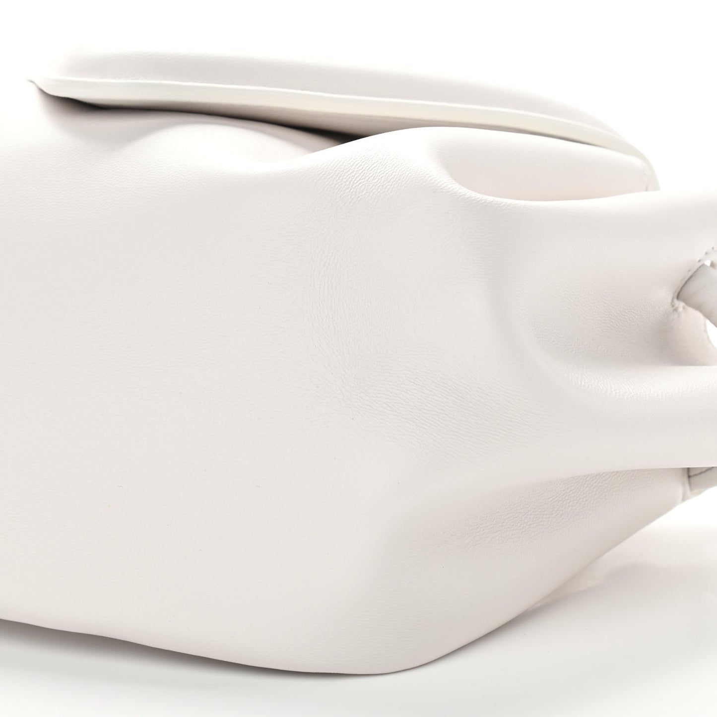 Lambskin Small Beak Triangle Flap Shoulder Bag Chalk