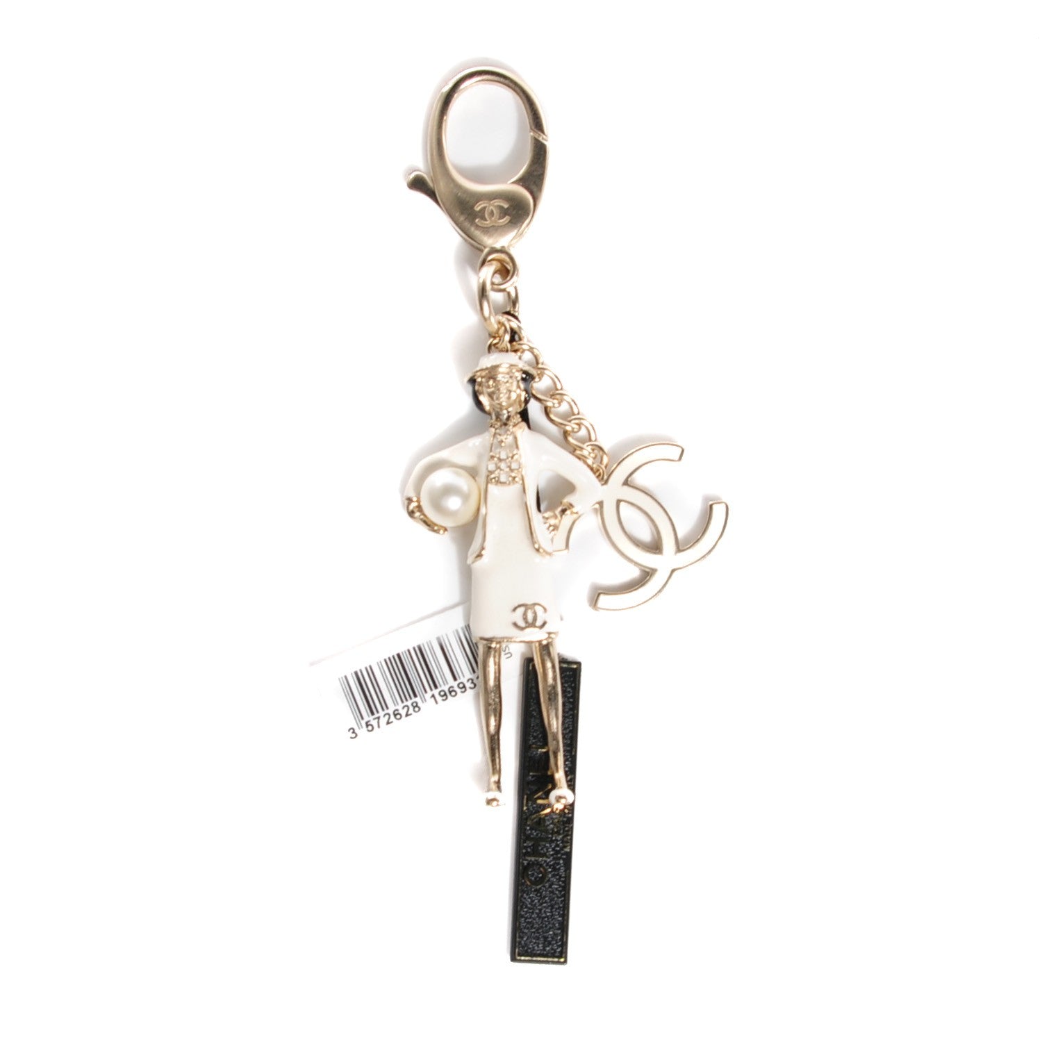 Chanel Enamel Pearl Coco Bag Charm Gold 112358 – FASHIONPHILE