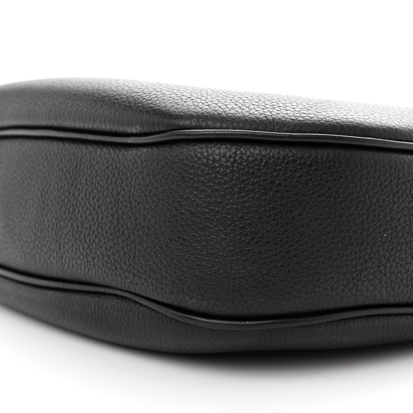 Grained Calfskin Carasky Shoulder Bag Black