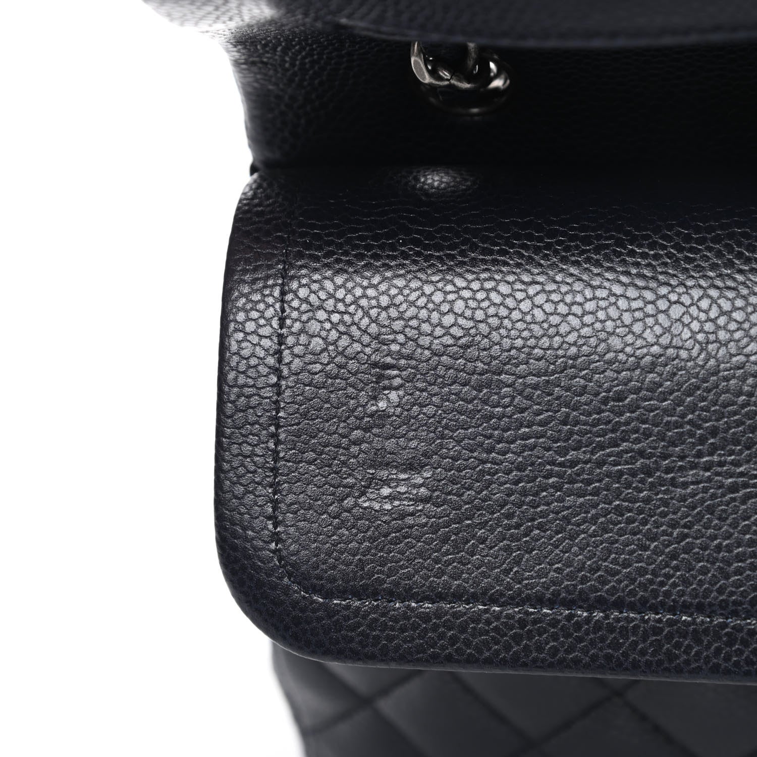 Chanel Caviar Quilted Medium Double Flap Navy 12 of 12