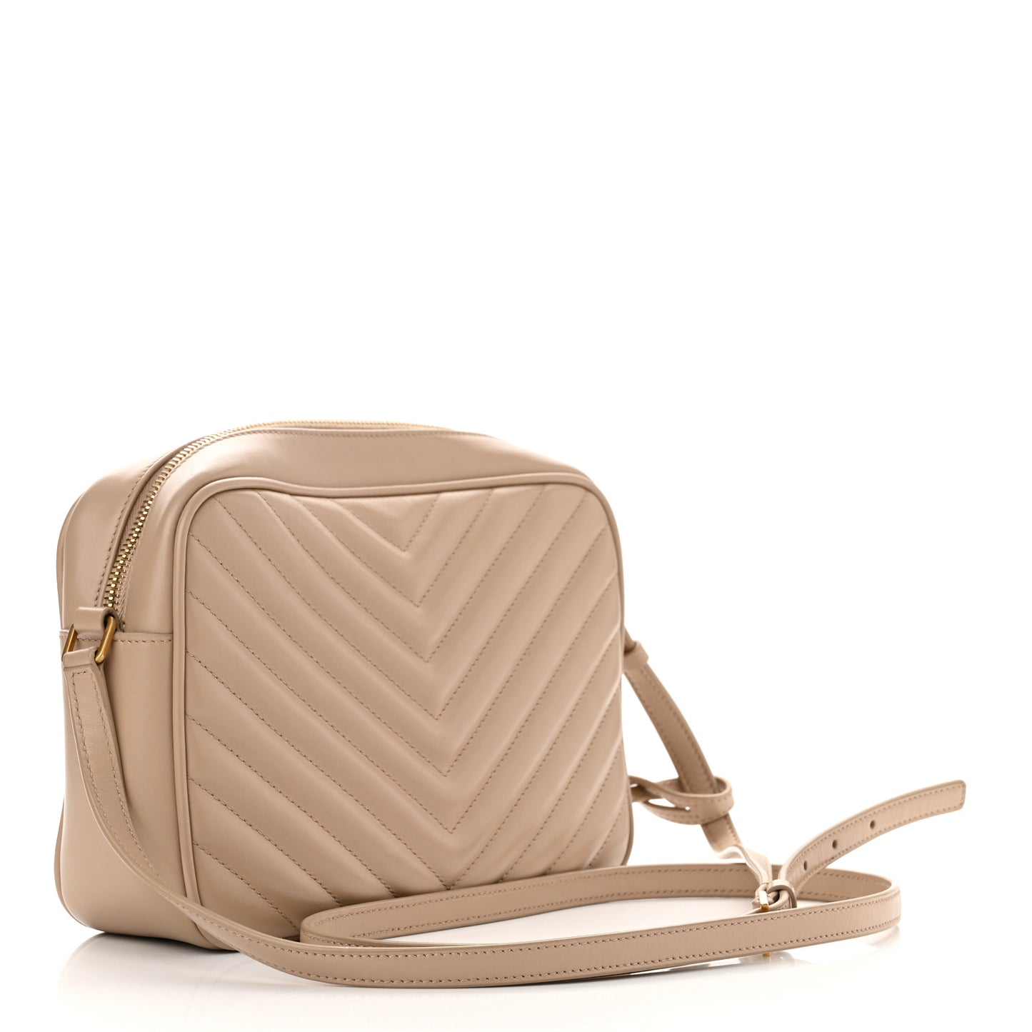 Calfskin Matelasse Monogram Lou Camera Bag Dark Beige
