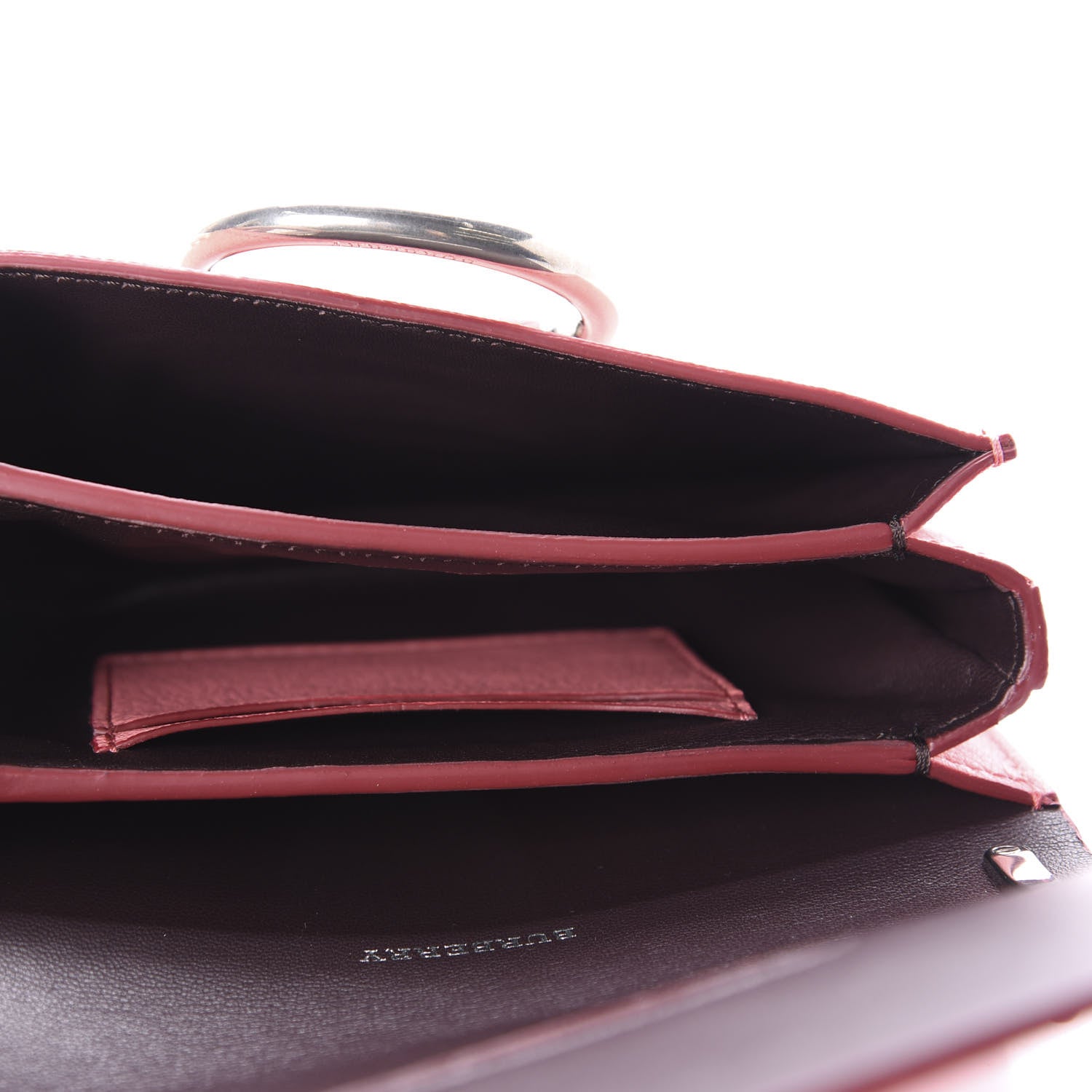 Burberry Goatskin Mini D-Ring Bag Bright Coral Pink 5 of 9