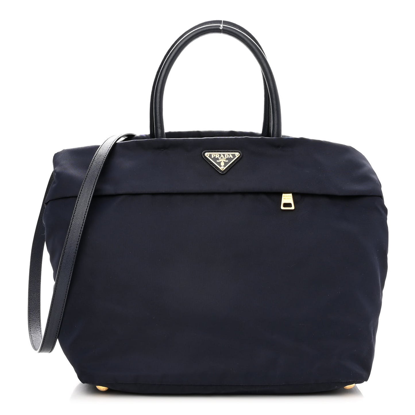 Tessuto Nylon Saffiano Tote Blue