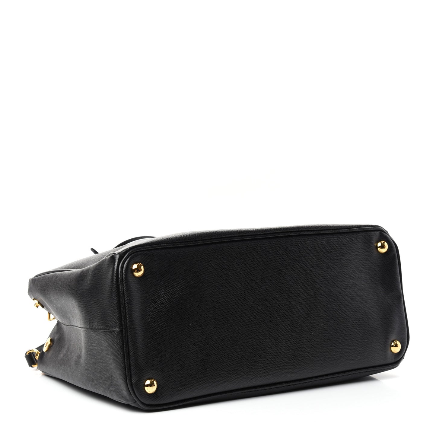 Saffiano Medium Galleria Double Zip Tote Black