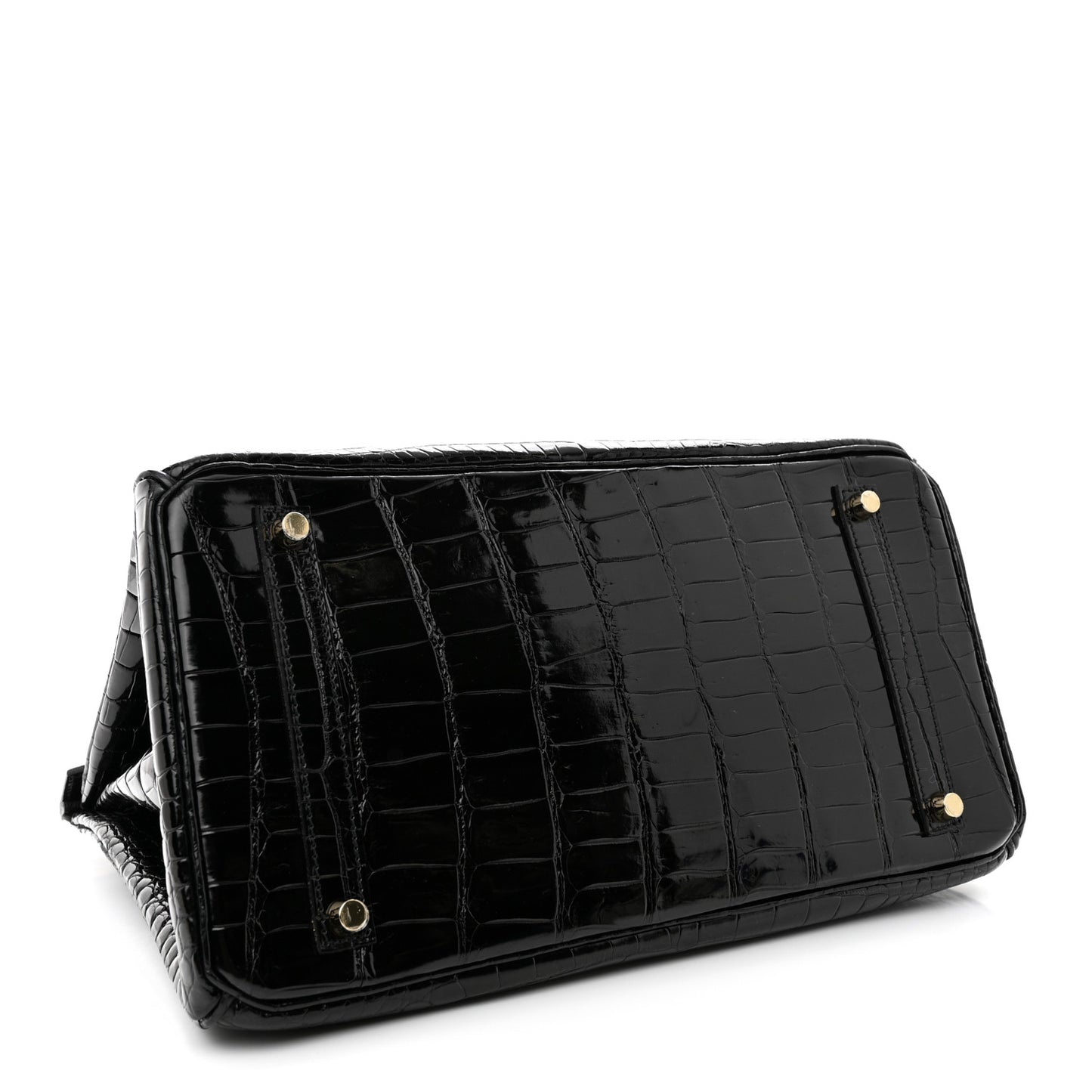 Shiny Porosus Crocodile Birkin 35 Black