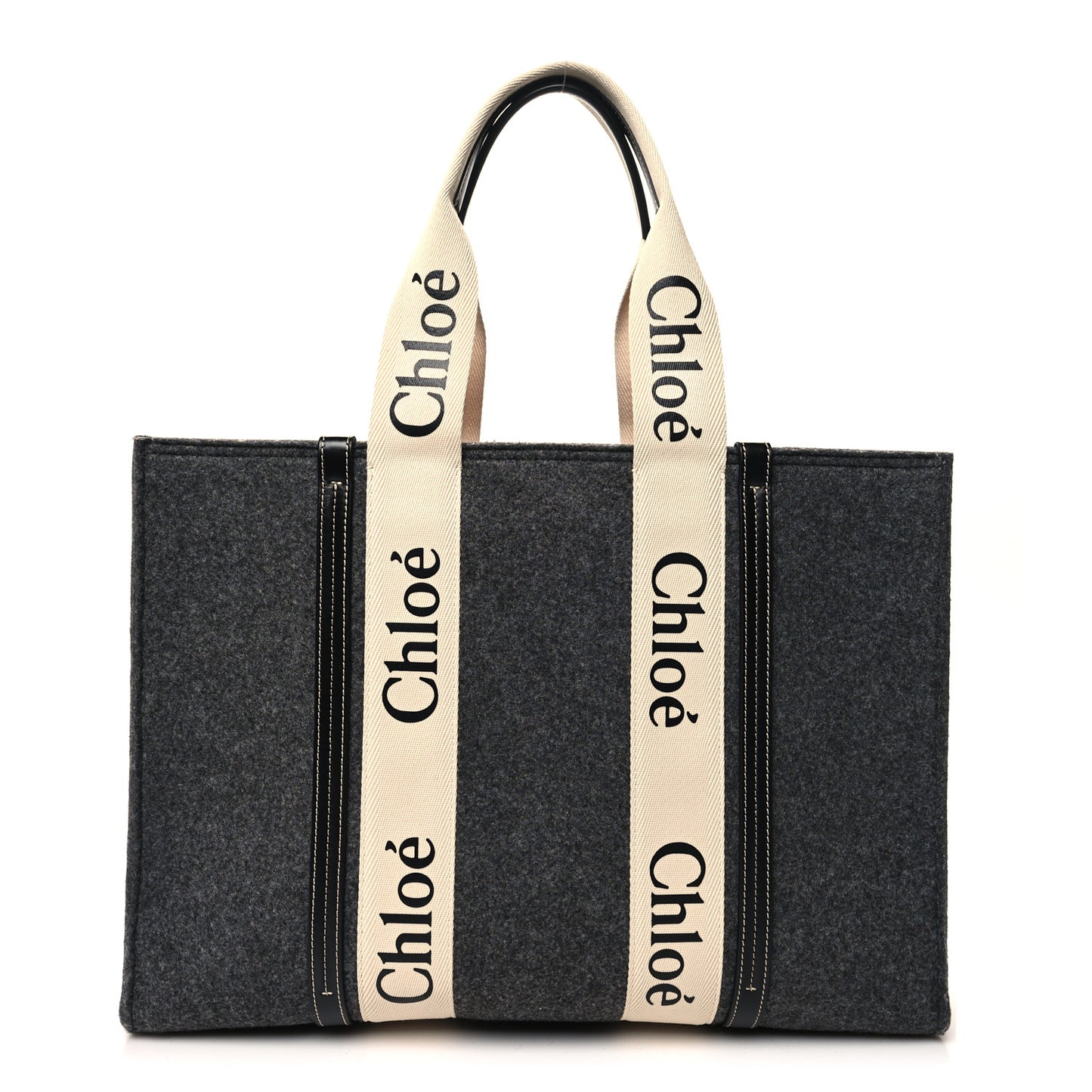 Felt Large Woody Ribbon Tote Cashmere Grey