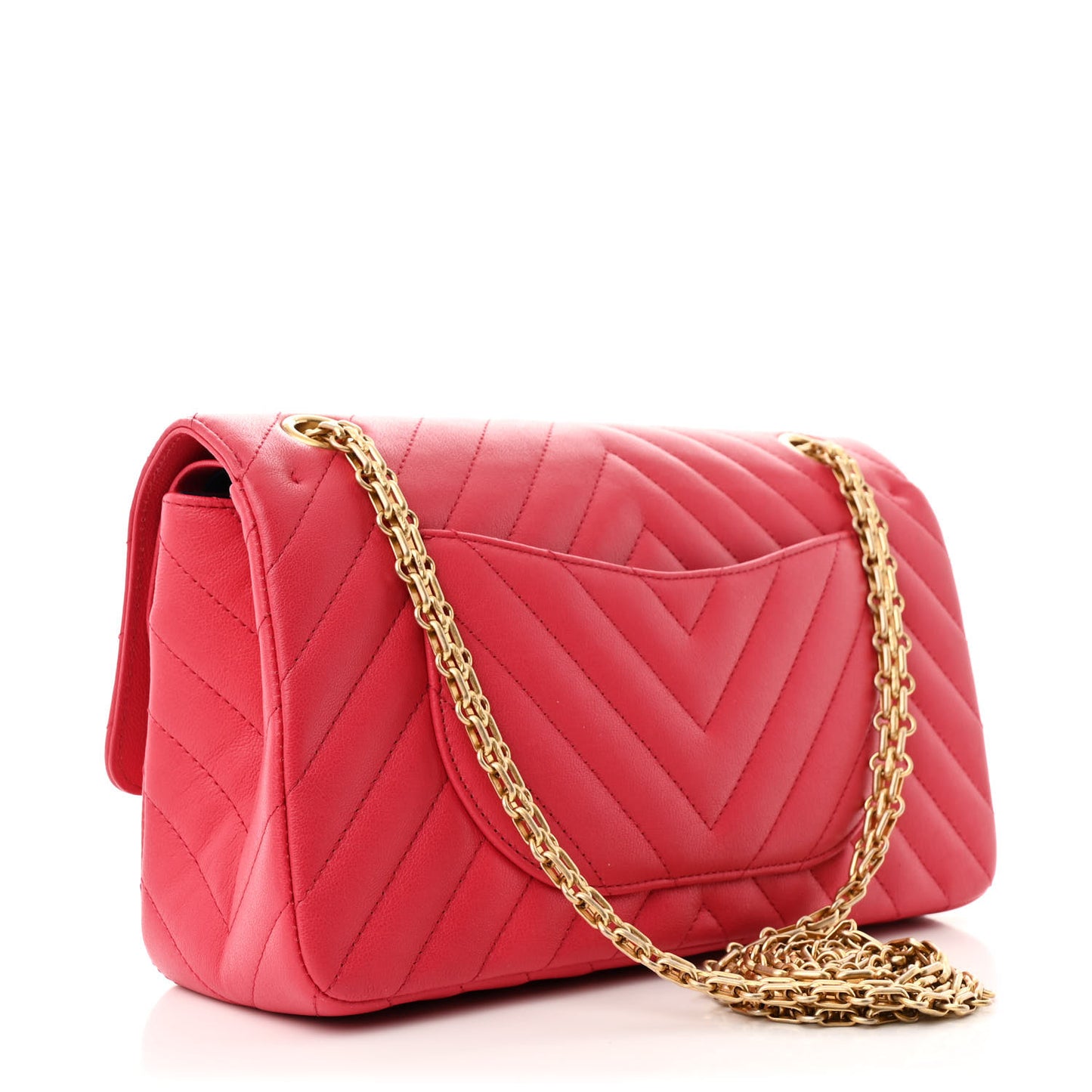 Sheepskin Chevron Quilted 2.55 Reissue 225 Flap Dark Pink