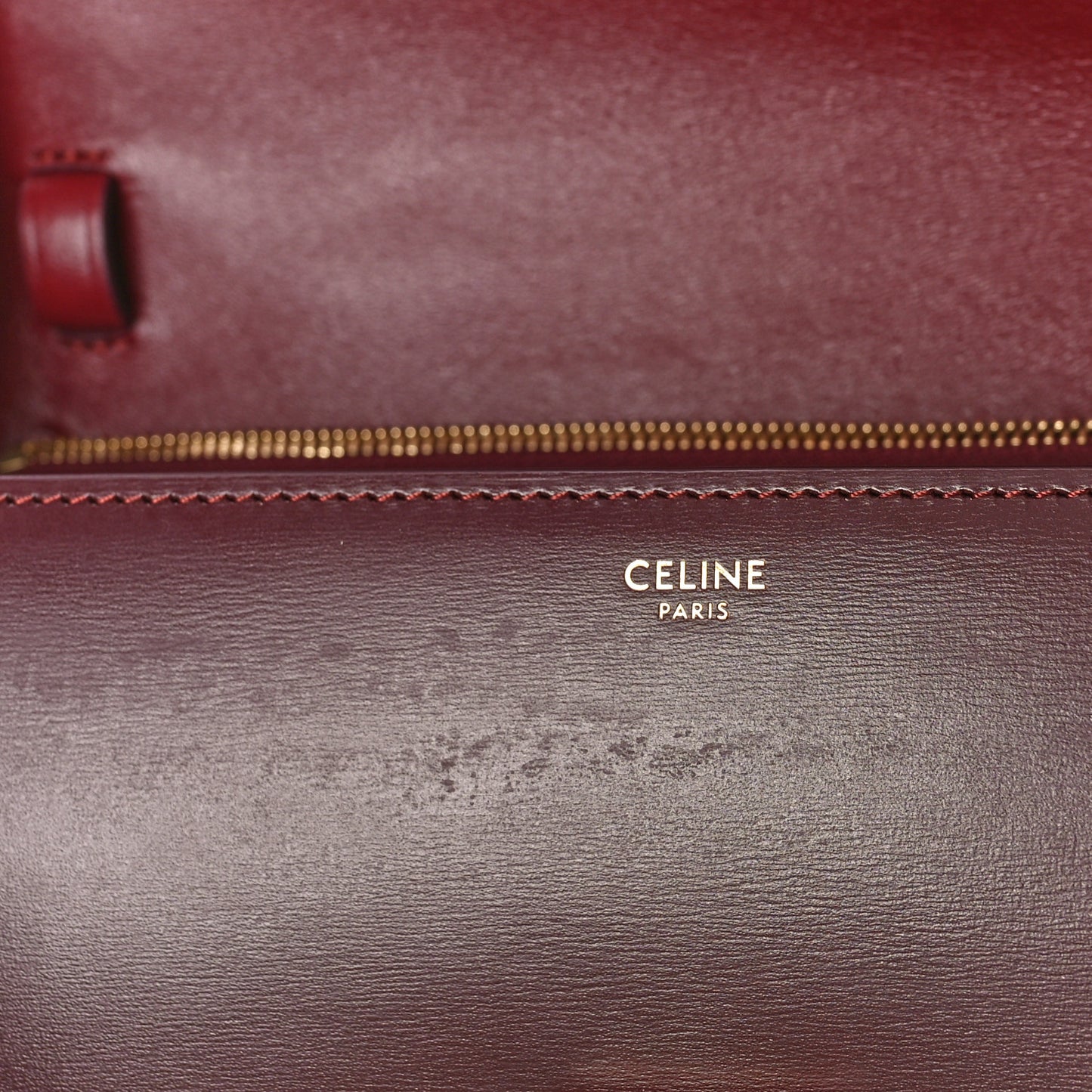 Box Calfskin Medium Classic Box Flap Bag Burgundy