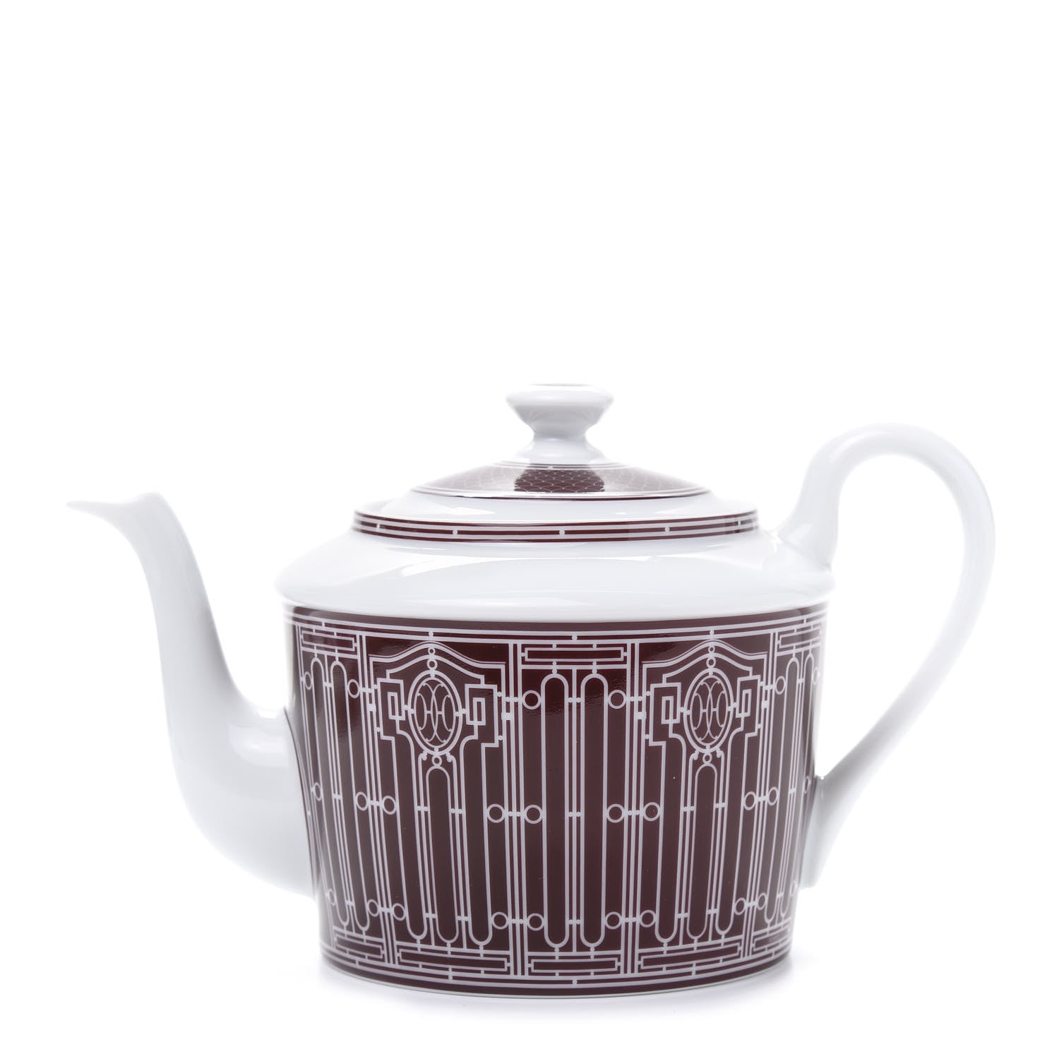 Hermes Porcelain H Deco Tea Set Rouge 1 of 17