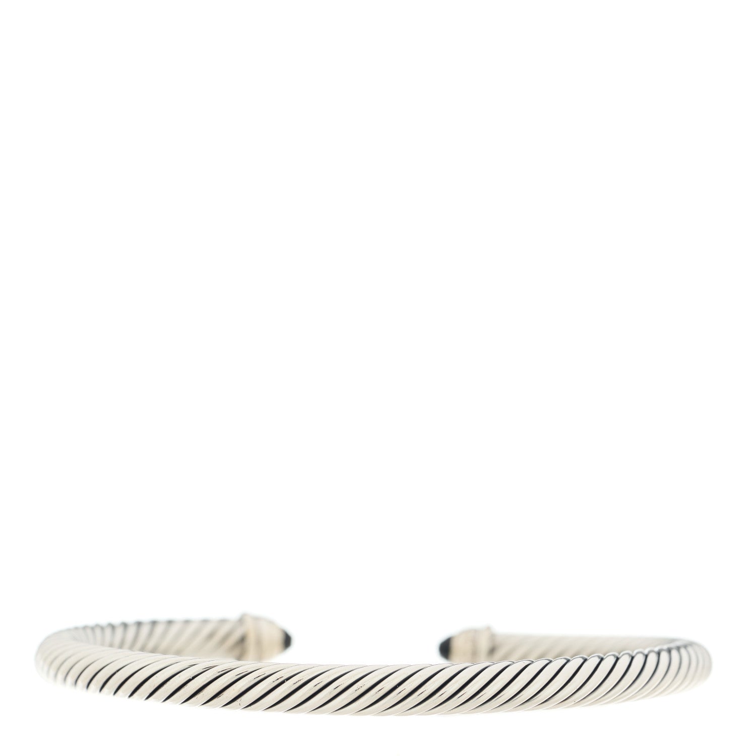 David Yurman Sterling Silver Diamond Black Onyx 5mm Cable Classics Bracelet 2 of 3