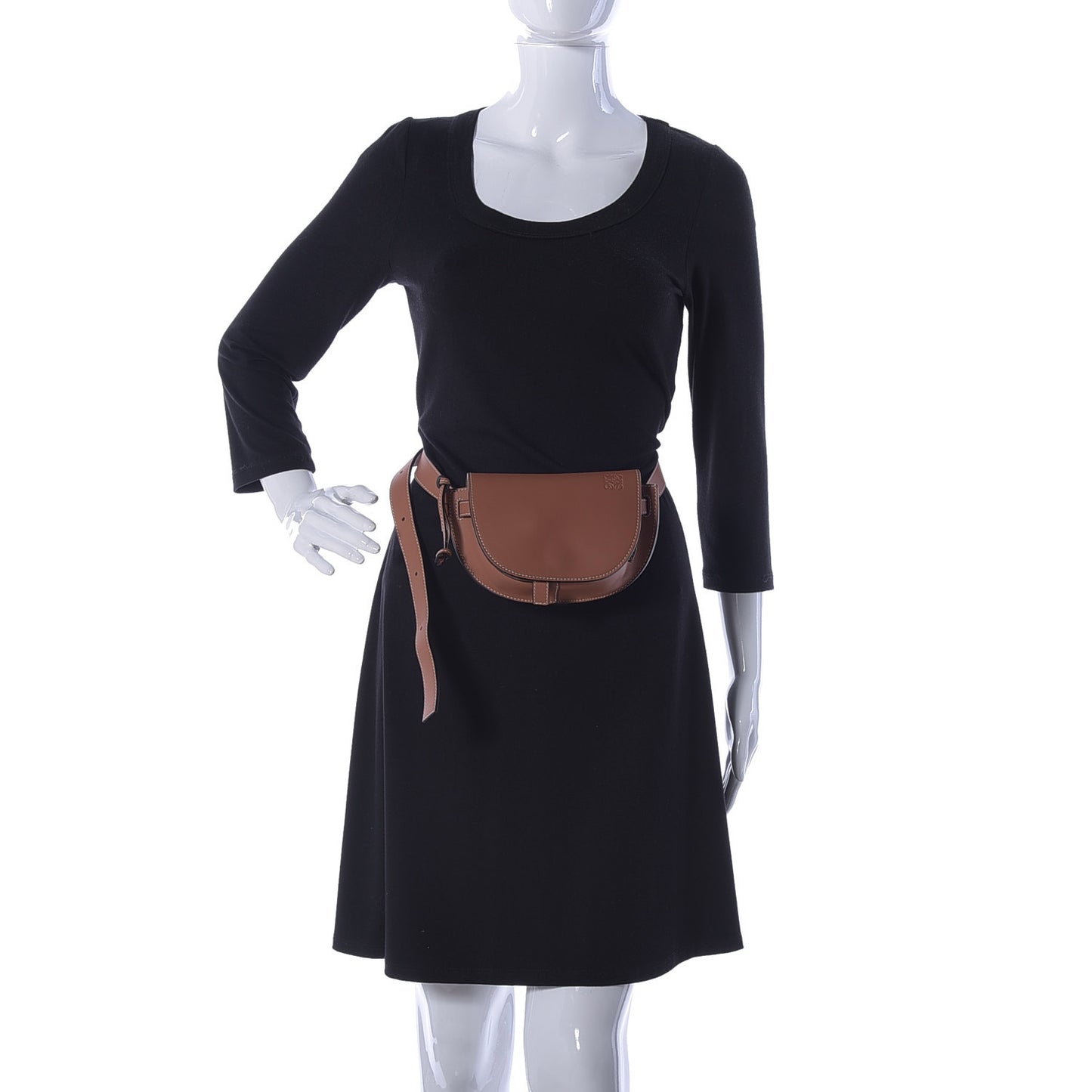 Calfskin Mini Gate Belt Bag Tan