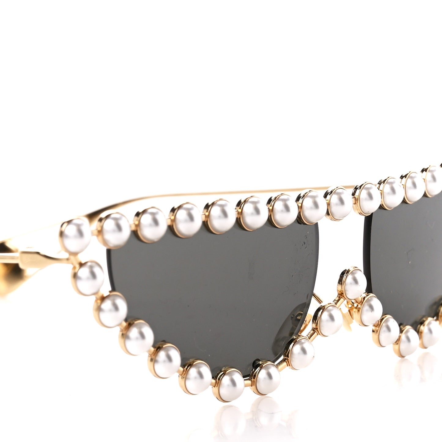 Metal Pearl Cat Eye Sunglasses GG0364S Gold