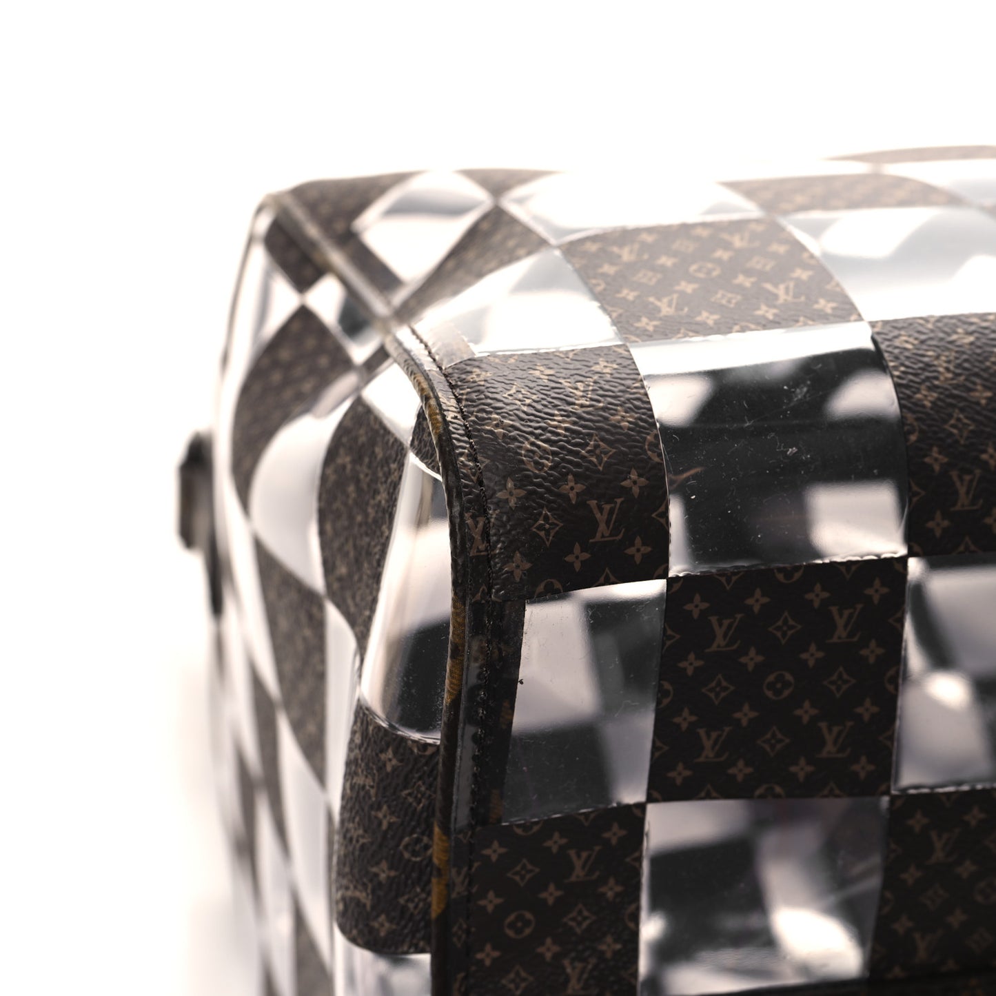 PVC Monogram Chess Keepall Bandouliere 50