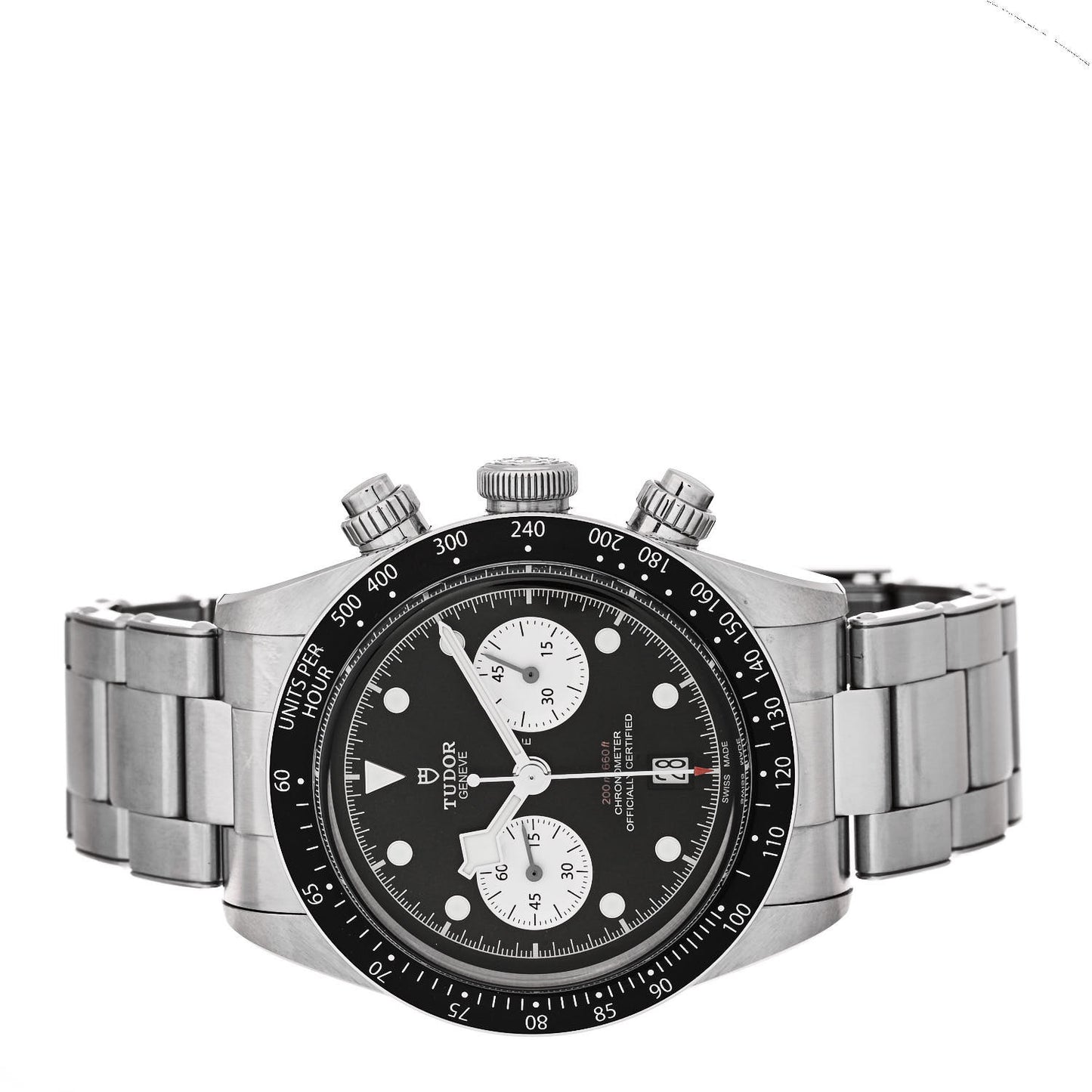Stainless Steel 41mm Black Bay Chronograph Reverse Panda Automatic Watch Black 79360N
