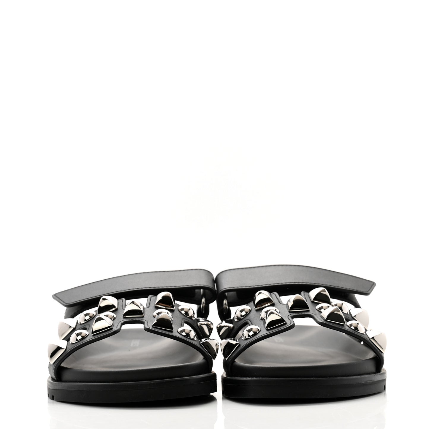 Calfskin Medor Studded Womens Chypre Sandals 35 Black
