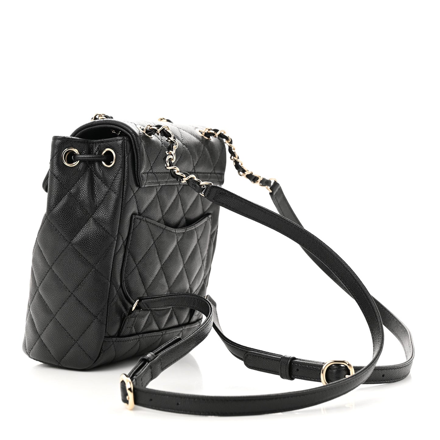 Caviar Quilted Mini Urban Spirit Backpack Black