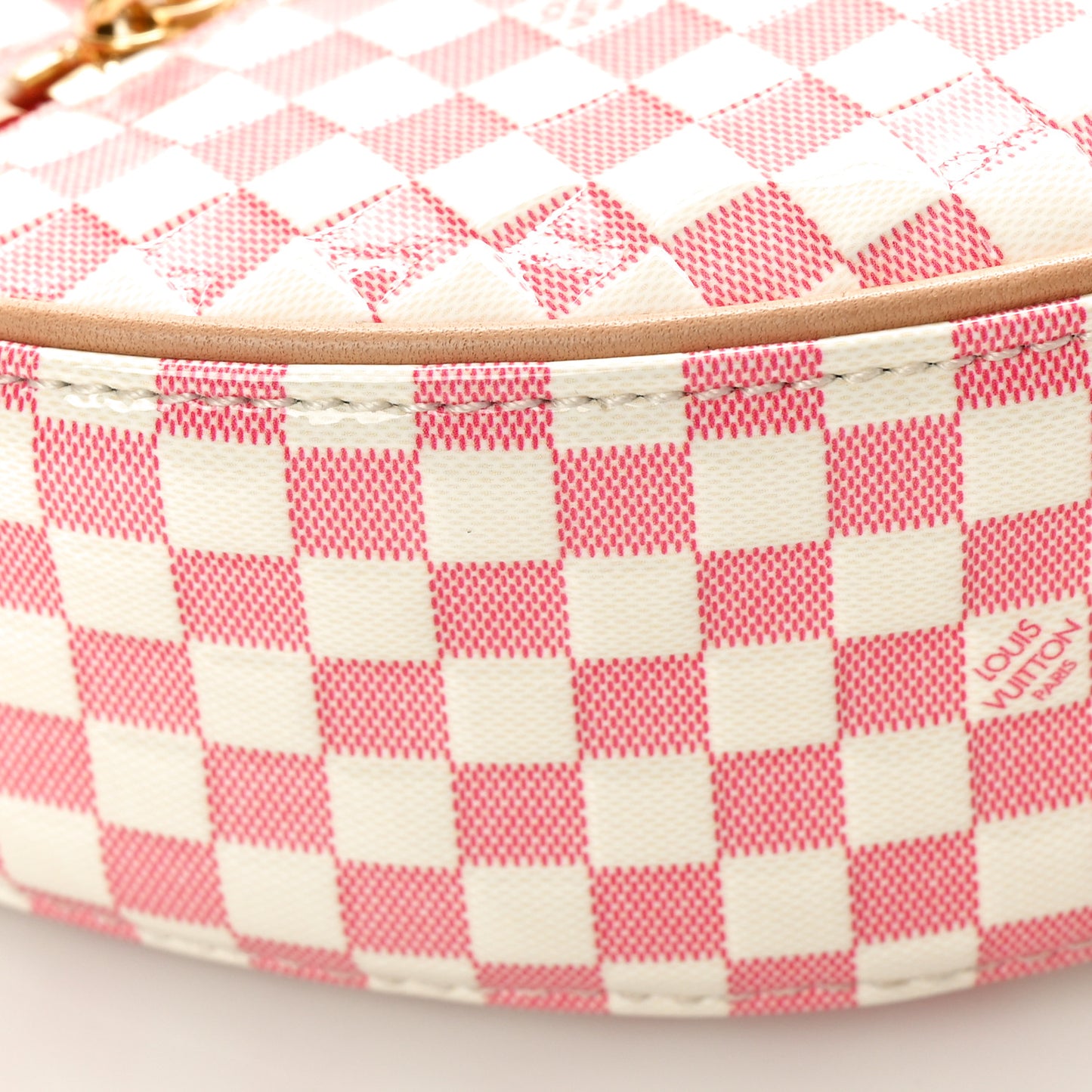 Damier Vernis Loop PM Blush Red