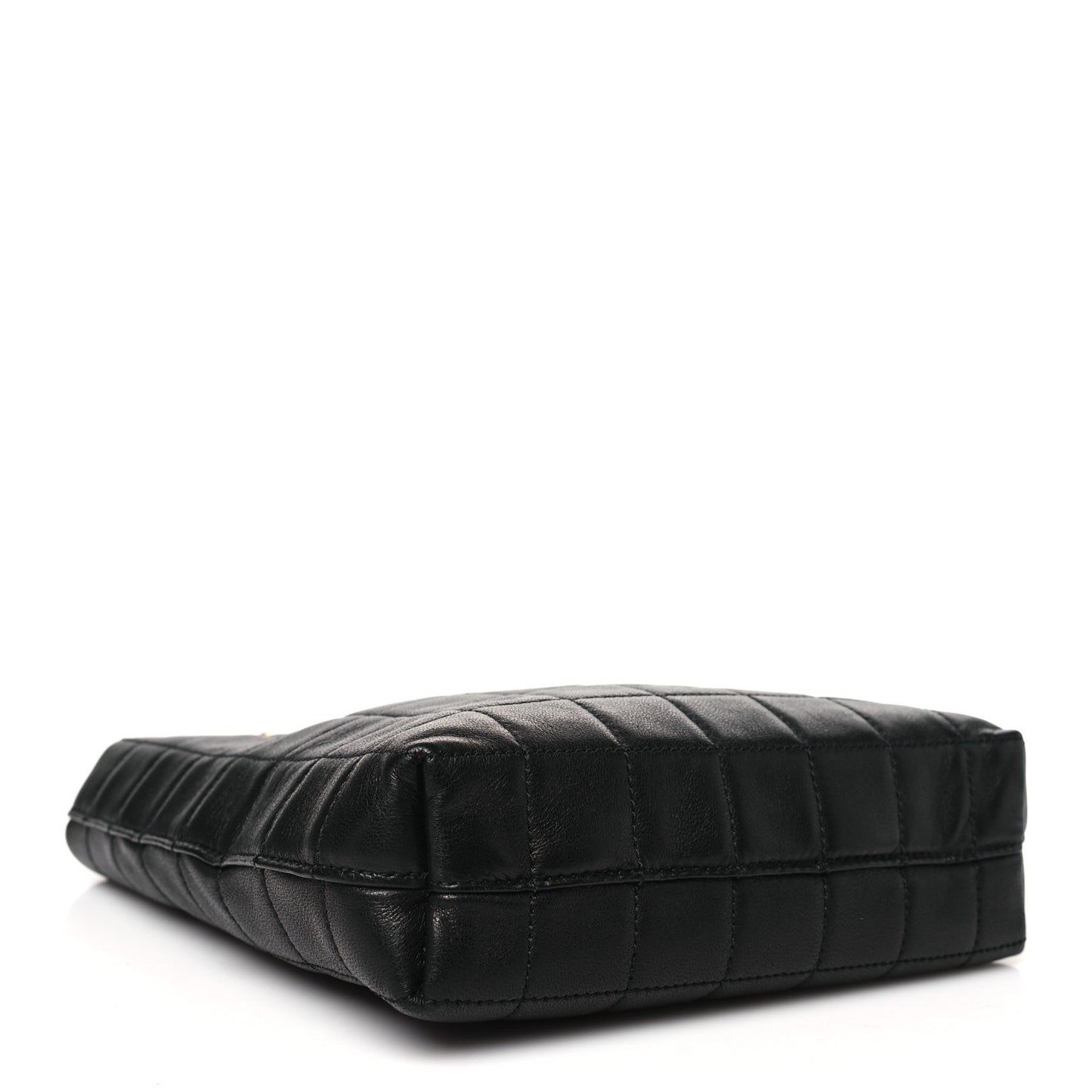 Lambskin Carre Quilted Mini Shopping Bag Black