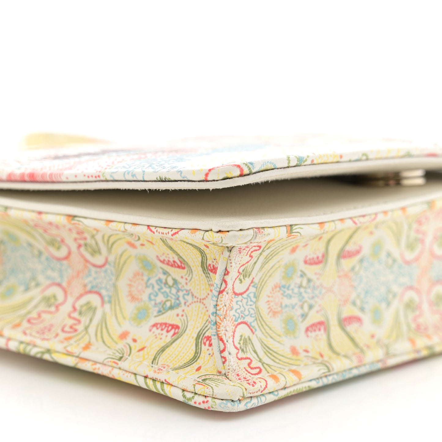 Calfskin Printed Dior In Lights Lady Dior 2-In-1 Pouch Latte Multicolor