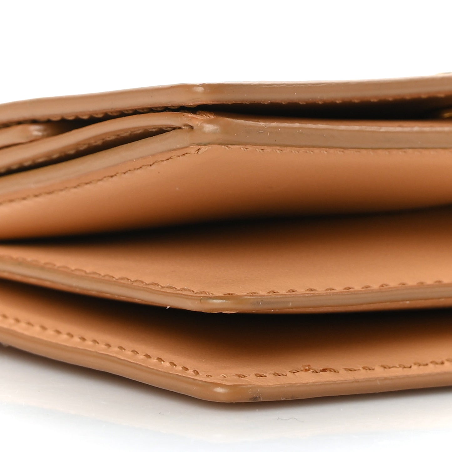 Calfskin Jessie Chain Card Case Warm Sand