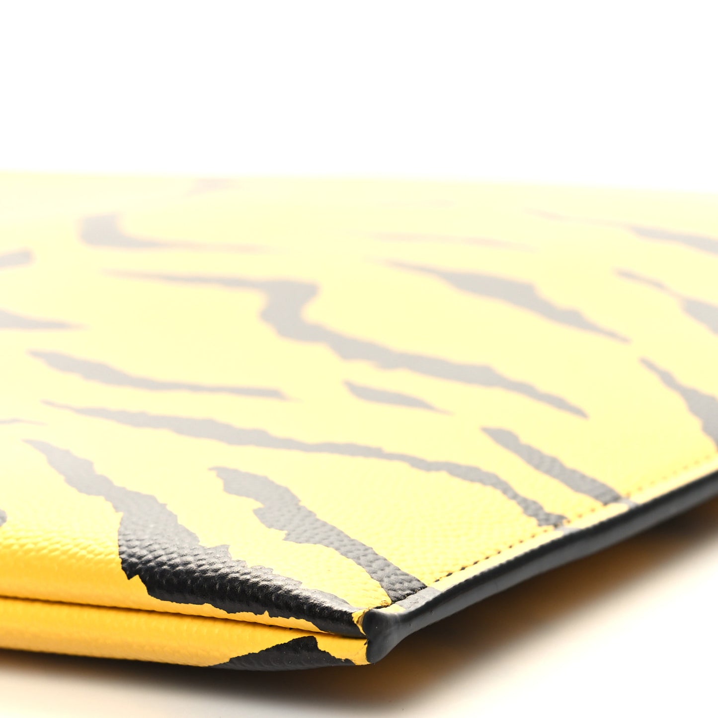 Grain De Poudre Zebra Print Zipped Tablet Holder Yellow Black