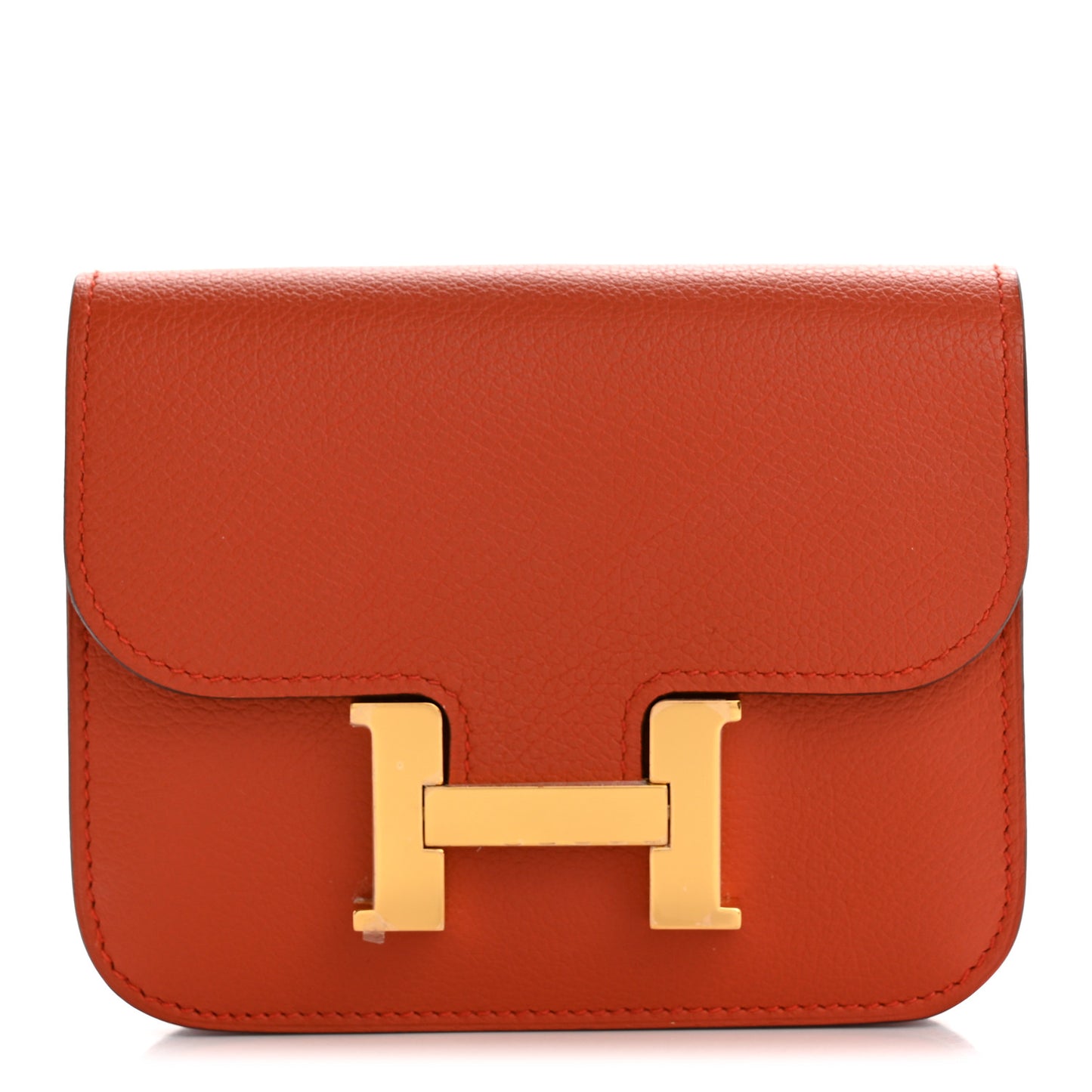 Evercolor Bi-Color Constance Slim Wallet Terre Battue Capucine