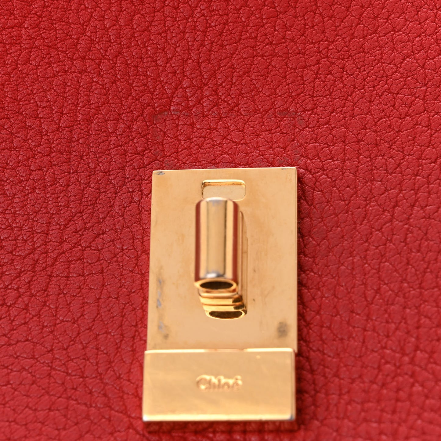 Grained Lambskin Drew Shoulder Bag Plaid Red