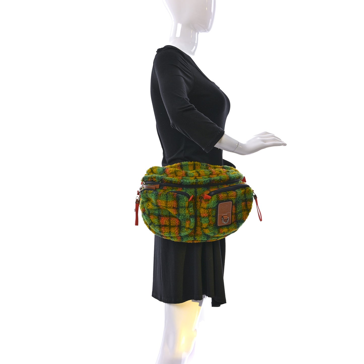 Faux Fur Print Bum Bag Multicolor