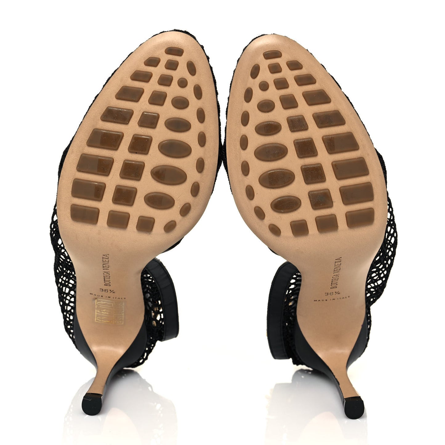 Mesh Nappa Chunky Chain Sandals 36.5 Black