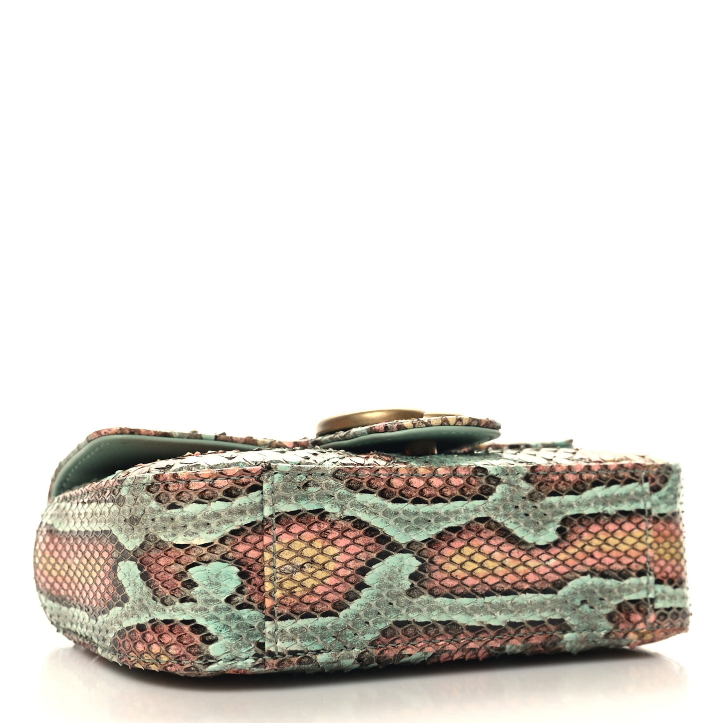 Snakeskin Matelasse GG Marmont Chain Belt Bag