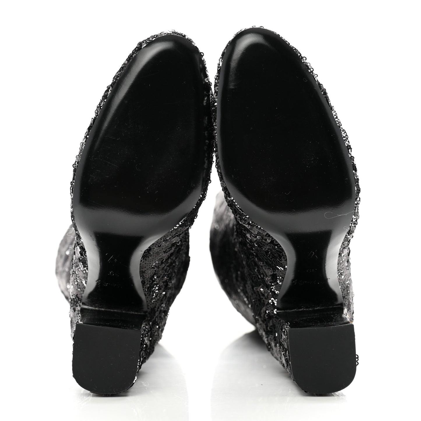 Sequin Donna High Boots 39 Black