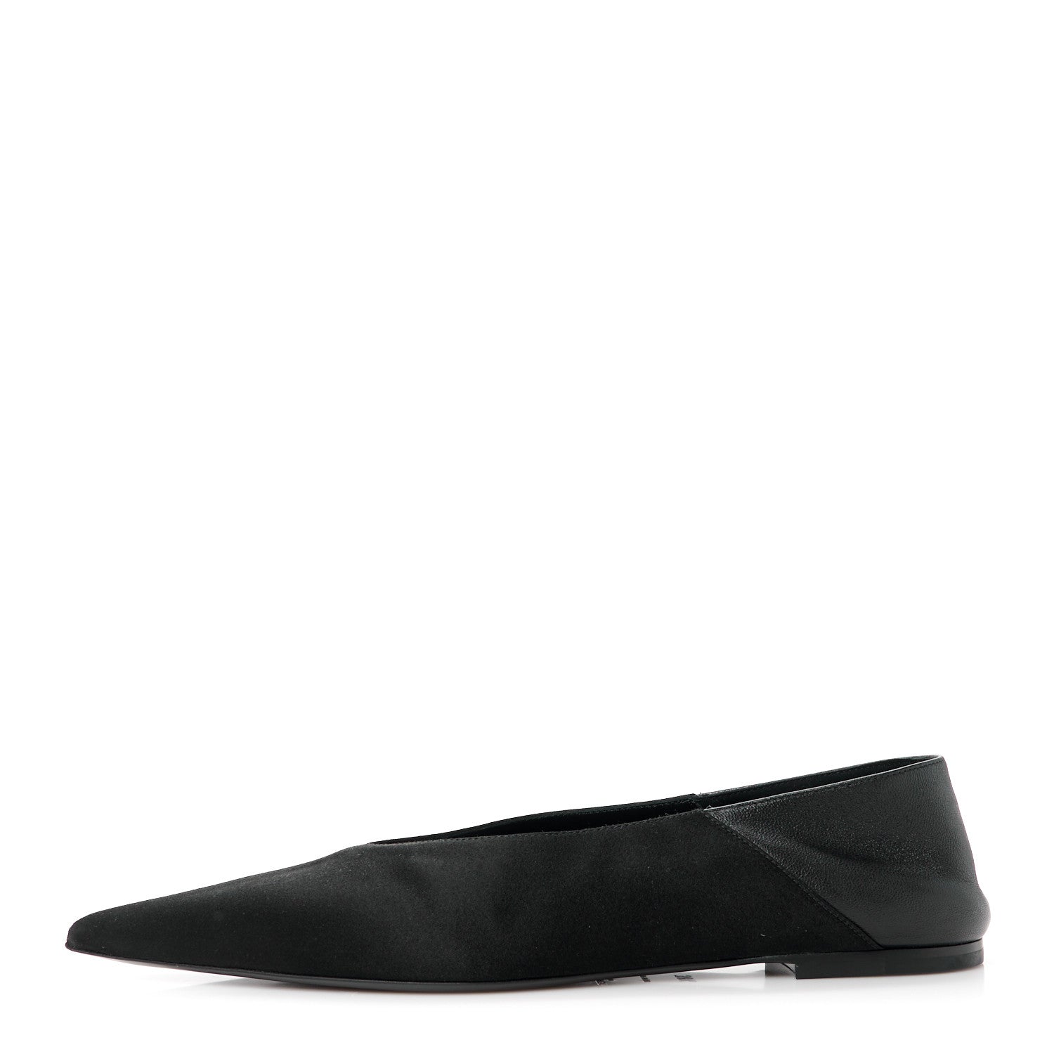 Saint Laurent Patent Smooth Lambskin Anais Slingback Flats 38.5 Black 1 of 9