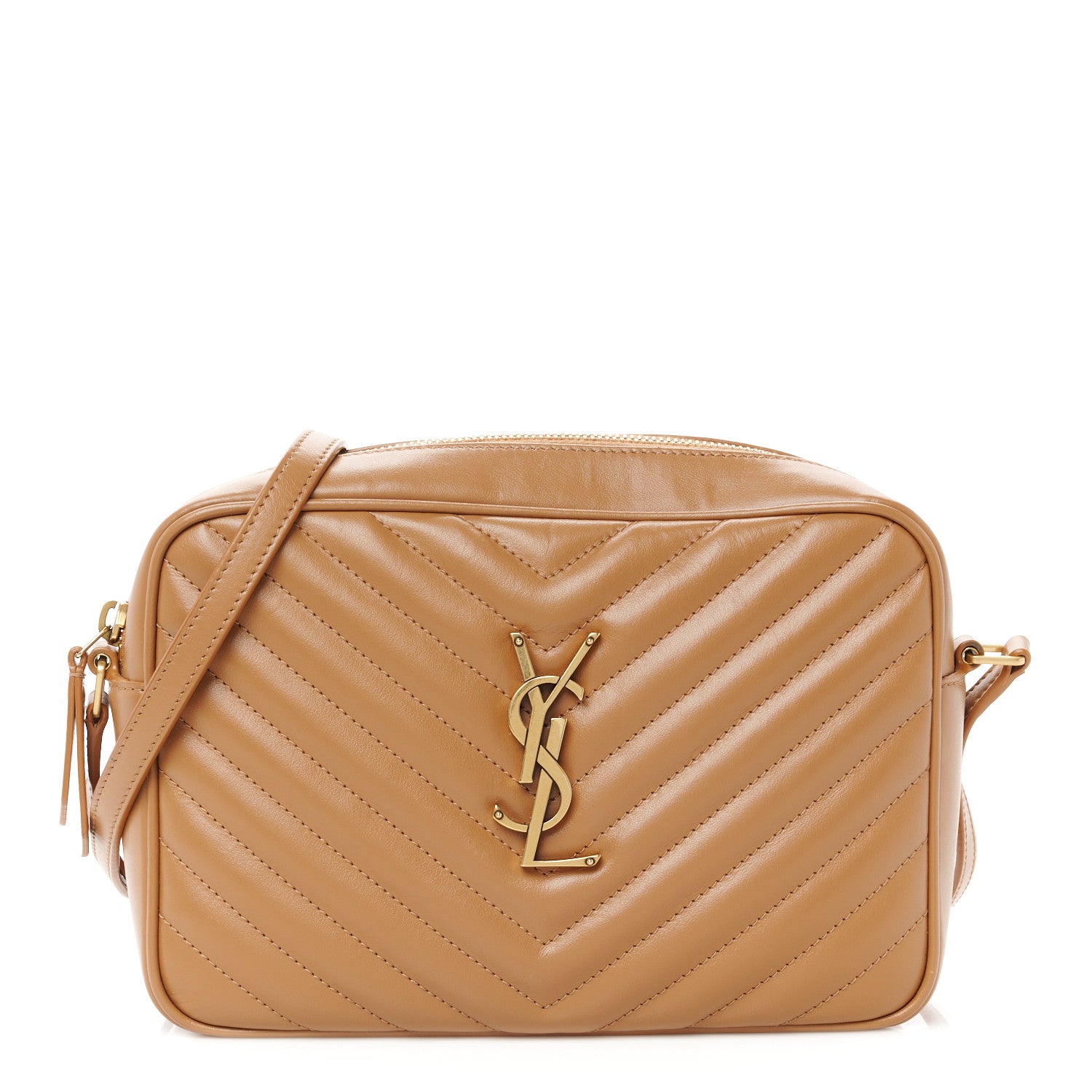 Saint Laurent Calfskin Matelasse Monogram Lou Camera Bag Cinnamon 1 of 11