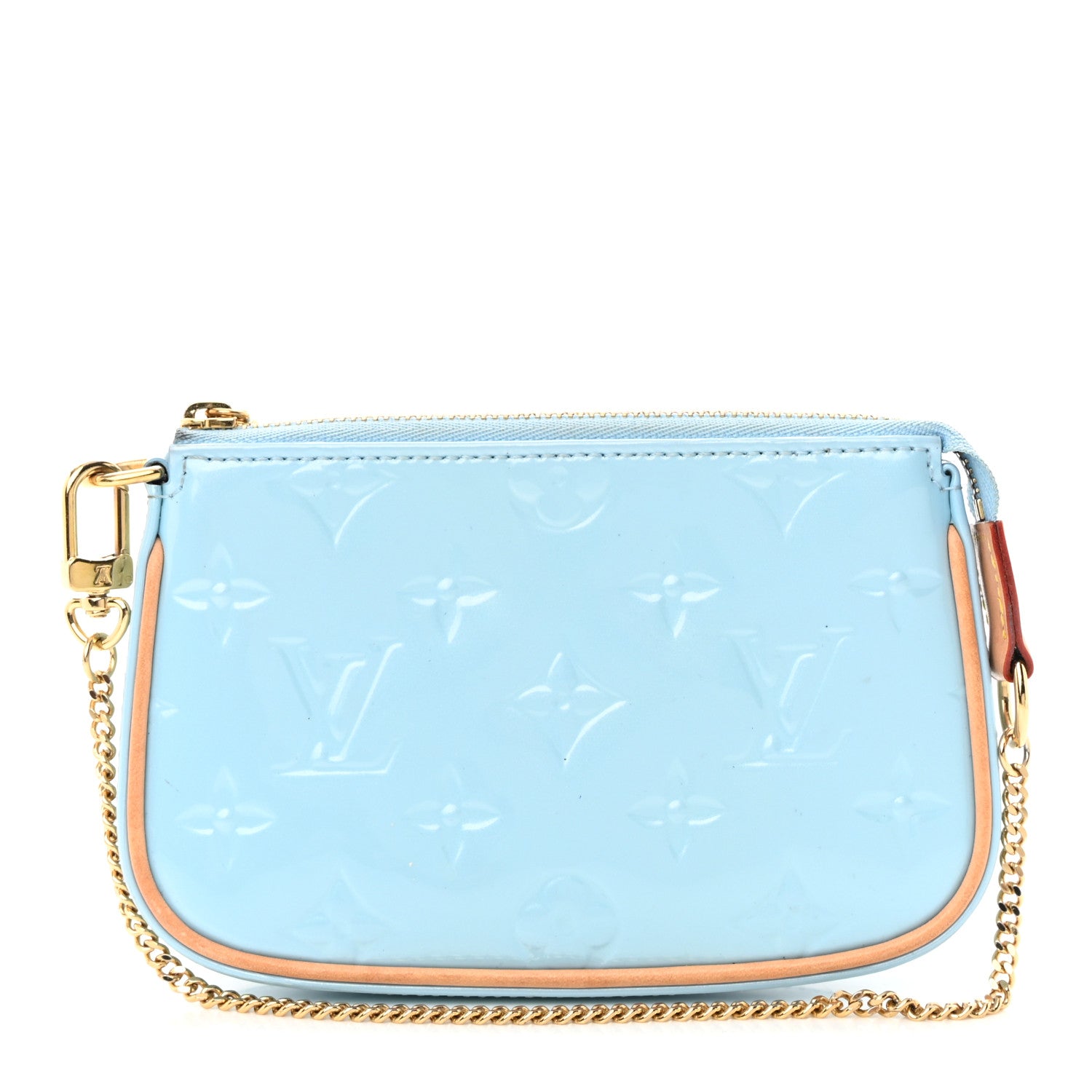 LOUIS VUITTON ライトブルー ミュール Louis Vuitton Vernis Valentine Mini Pochette Accessories Lollipop