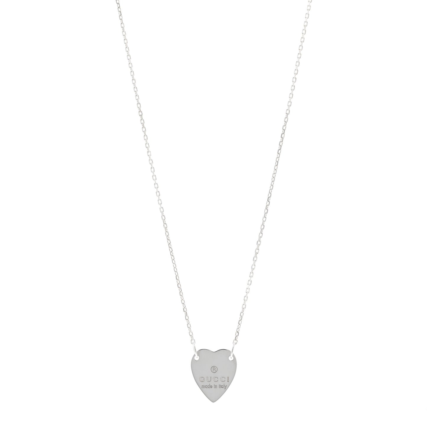 Sterling Silver Trademark Heart Pendant Necklace