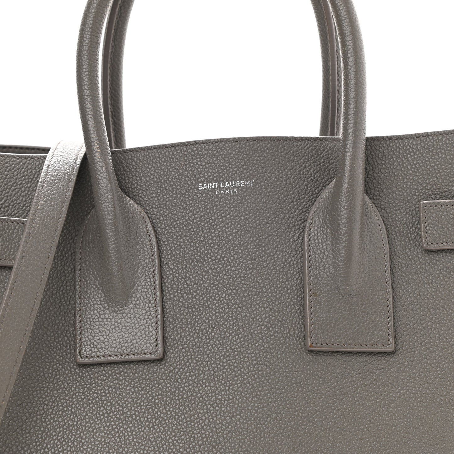 Grained Calfskin Small Sac De Jour Fog