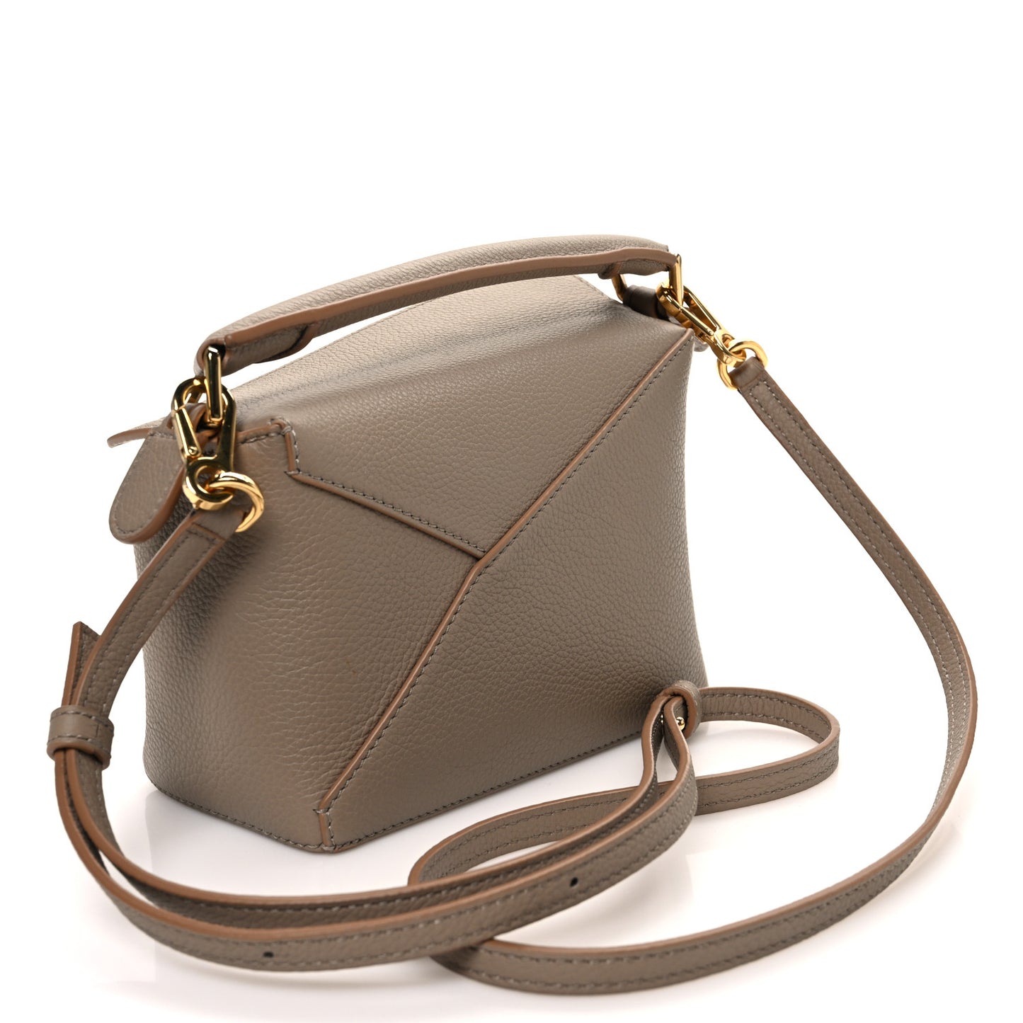 Calfskin Mini Puzzle Edge Bag Sand