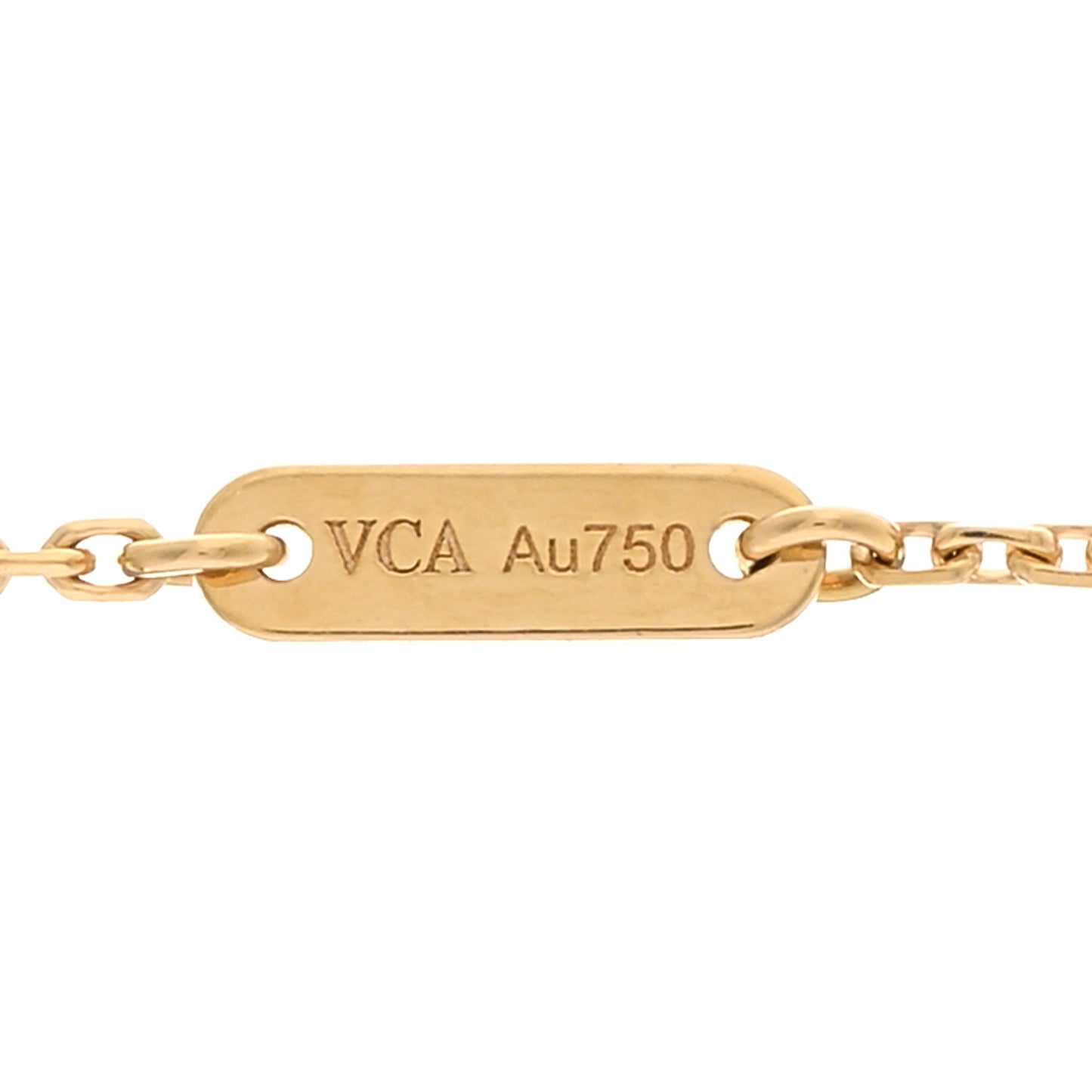 18K Yellow Gold Mother of Pearl Sweet Alhambra Pendant Necklace