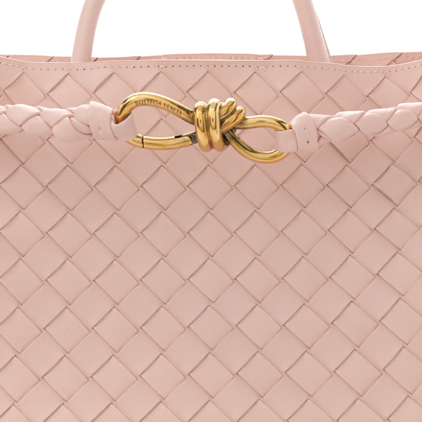 Nappa Intrecciato Medium Andiamo Shoulder Bag Lotus