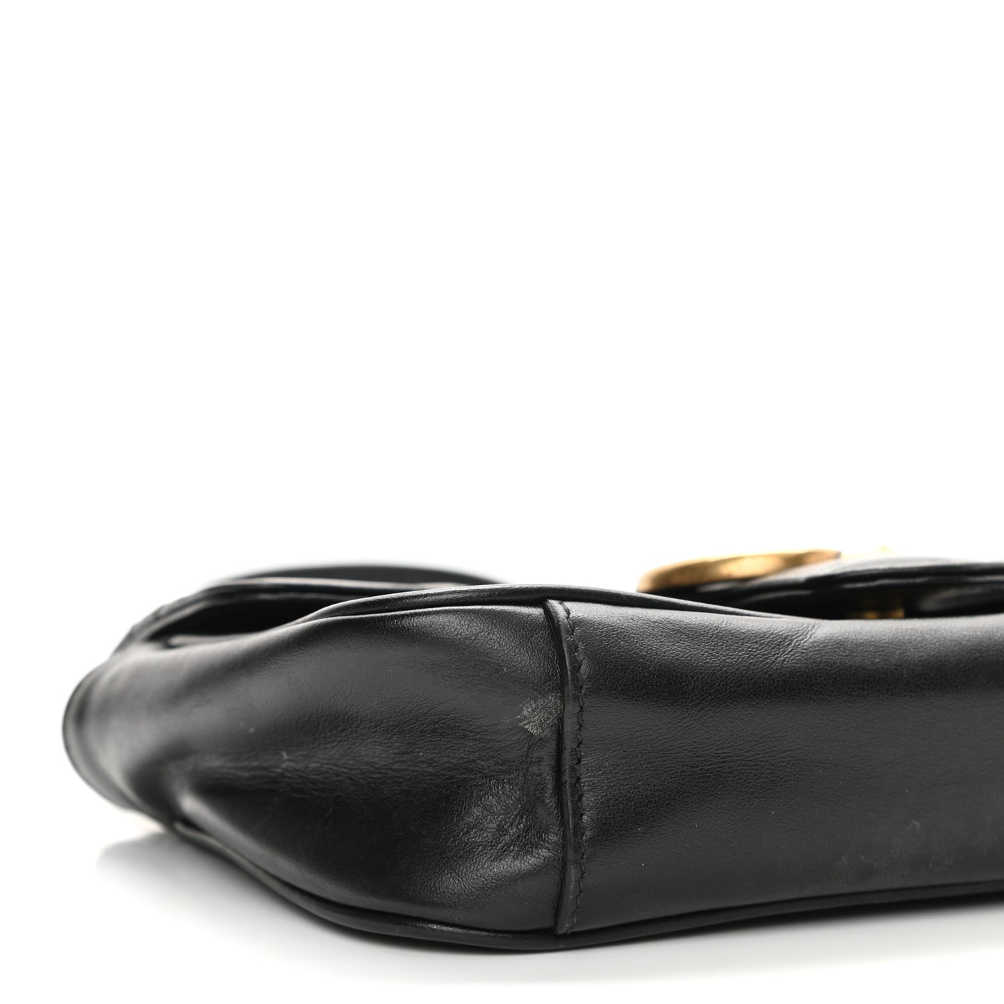 Calfskin Matelasse Mini GG Marmont Shoulder Bag Black