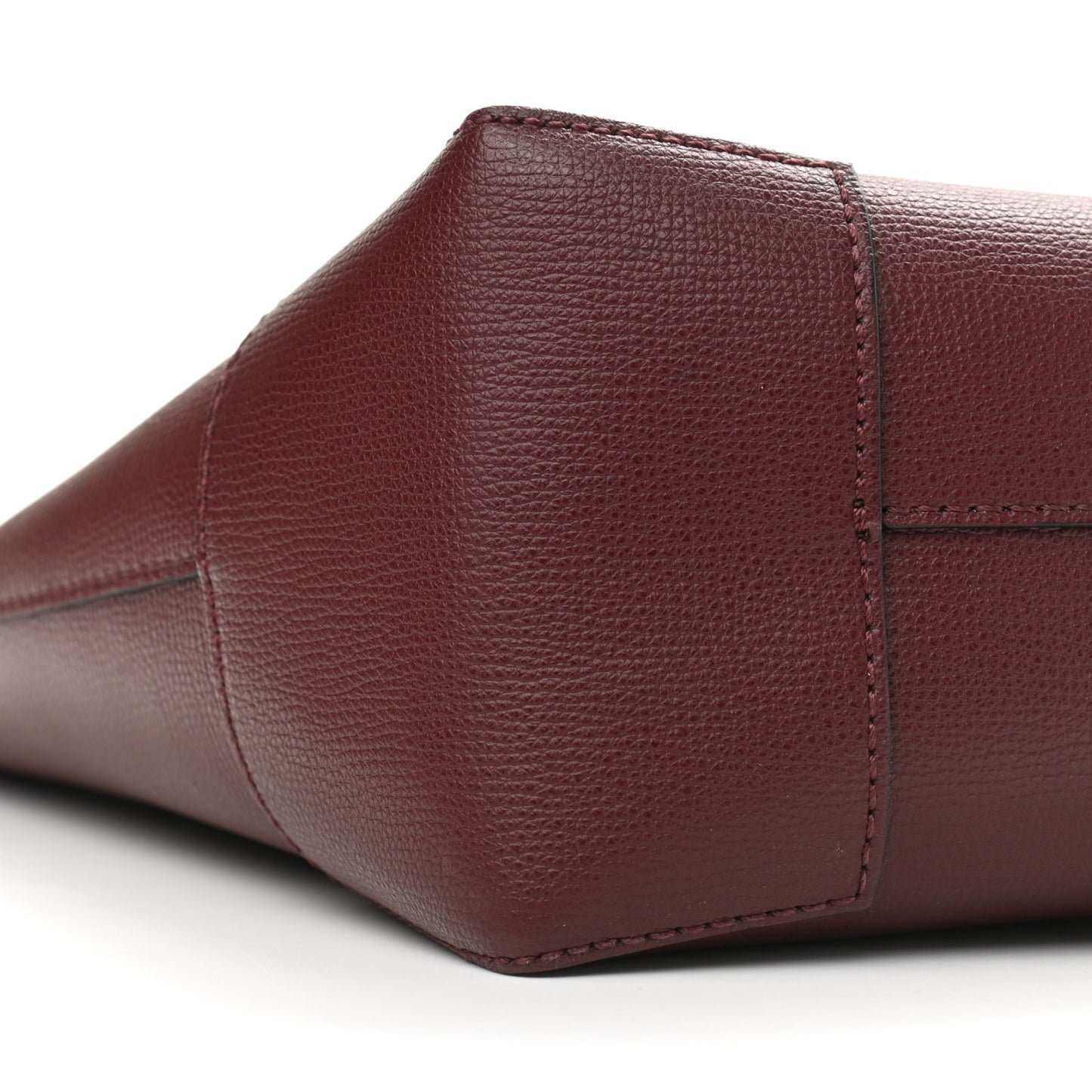 Calfskin Crest Embossed Small Tote Burgundy