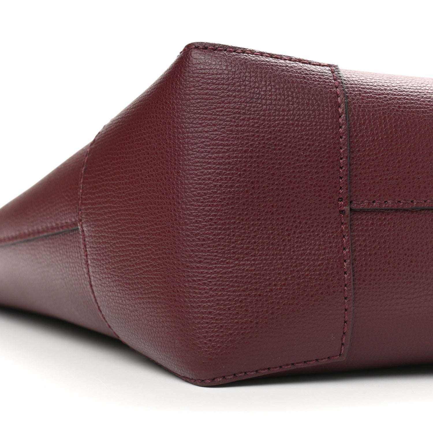 Burberry Calfskin Crest Embossed Small Tote Burgundy 8 of 10