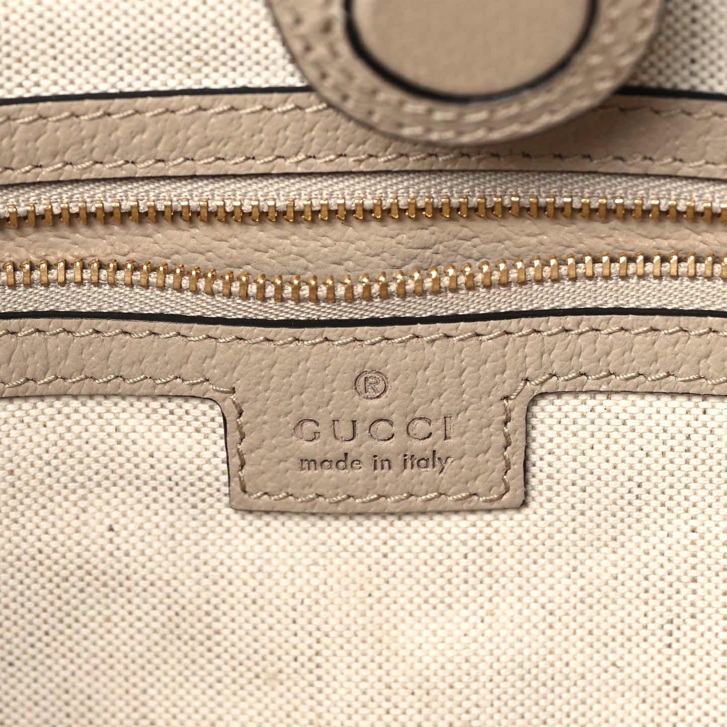 GG Supreme Monogram Textured Dollar Calfskin Web Medium Ophidia Shopping Tote Beige Mystic White Oatmeal