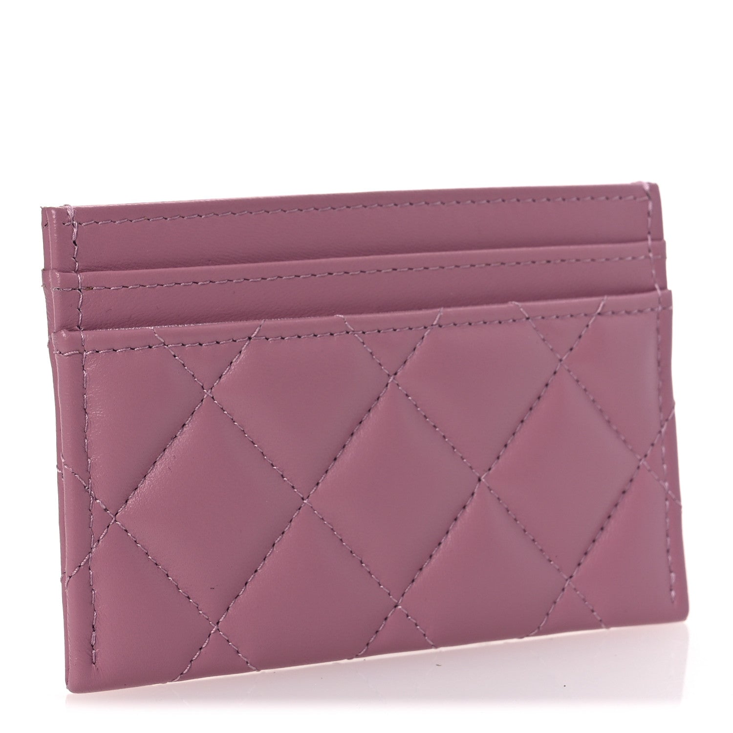Chanel Lambskin Quilted Crystal Star Card Holder Pink 3 of 8