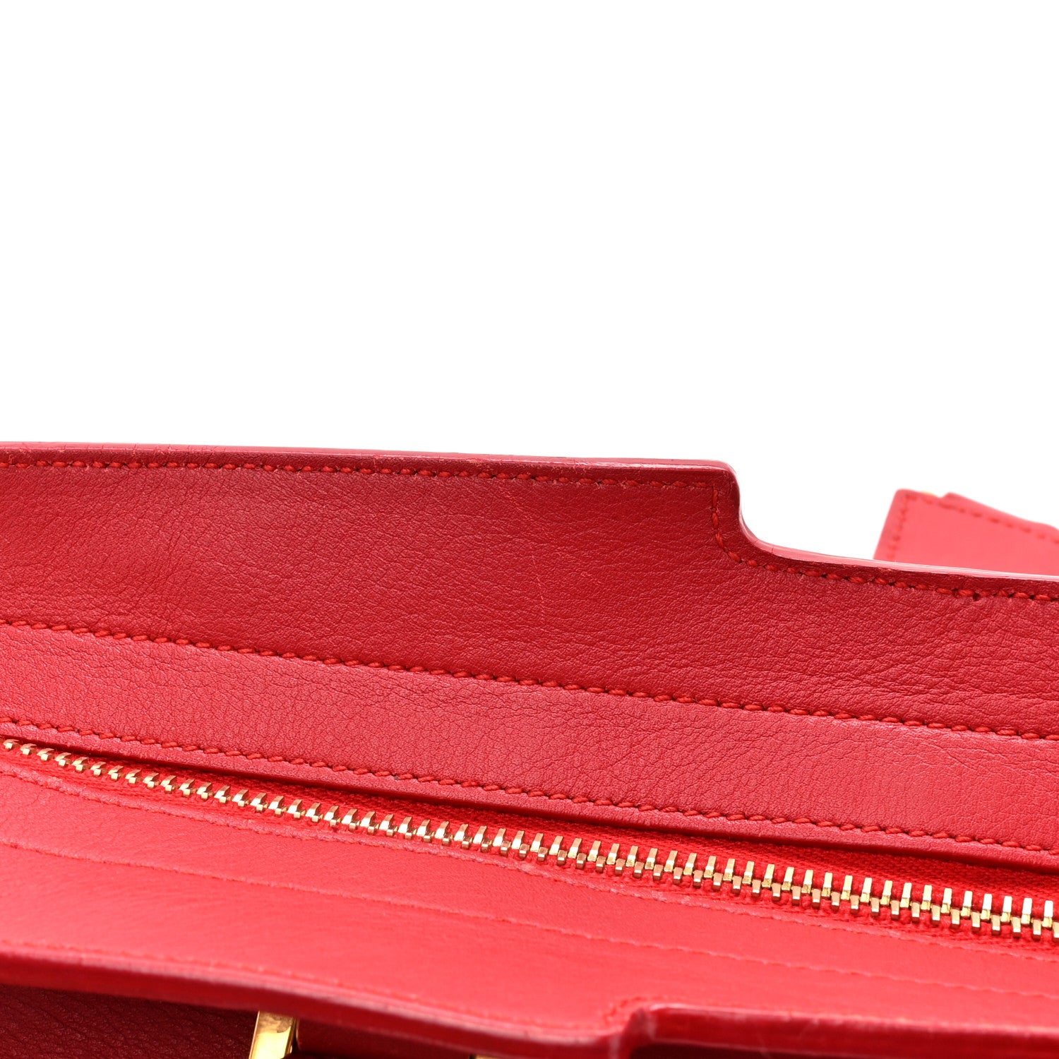 Saint Laurent Calfskin Small Monogram Cabas Lipstick Red 16 of 25