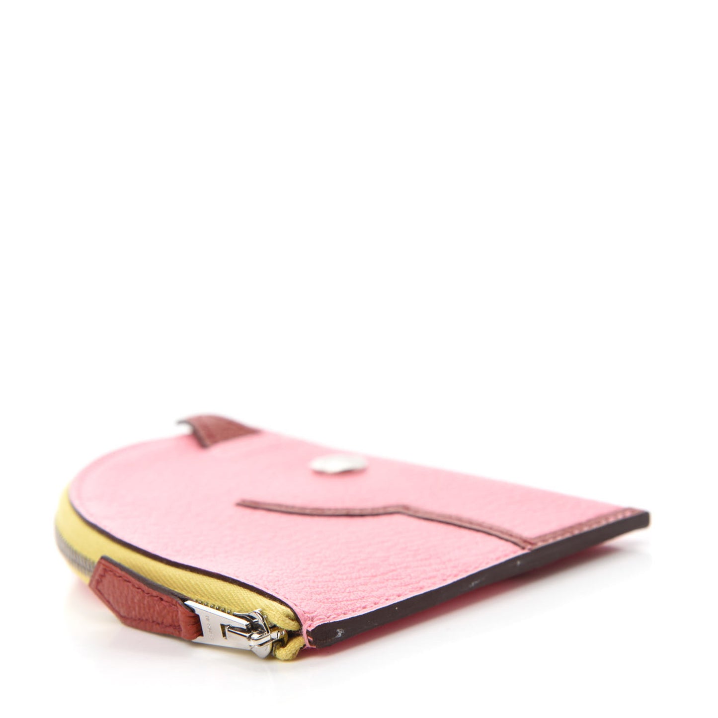 Chevre Mysore Paddock Change Purse Rose Confetti Brique